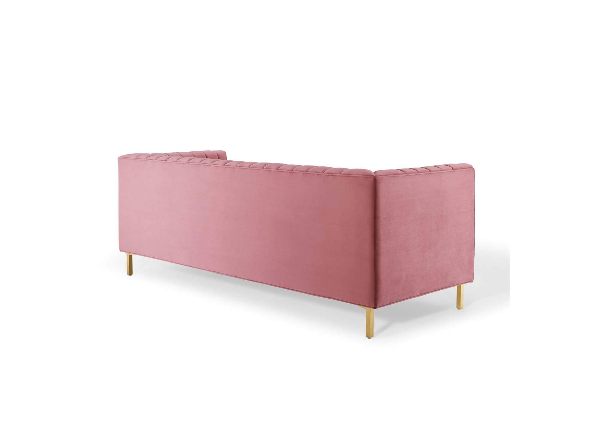 Dusty Rose Shift Channel Tufted Performance Velvet Sofa,Modway