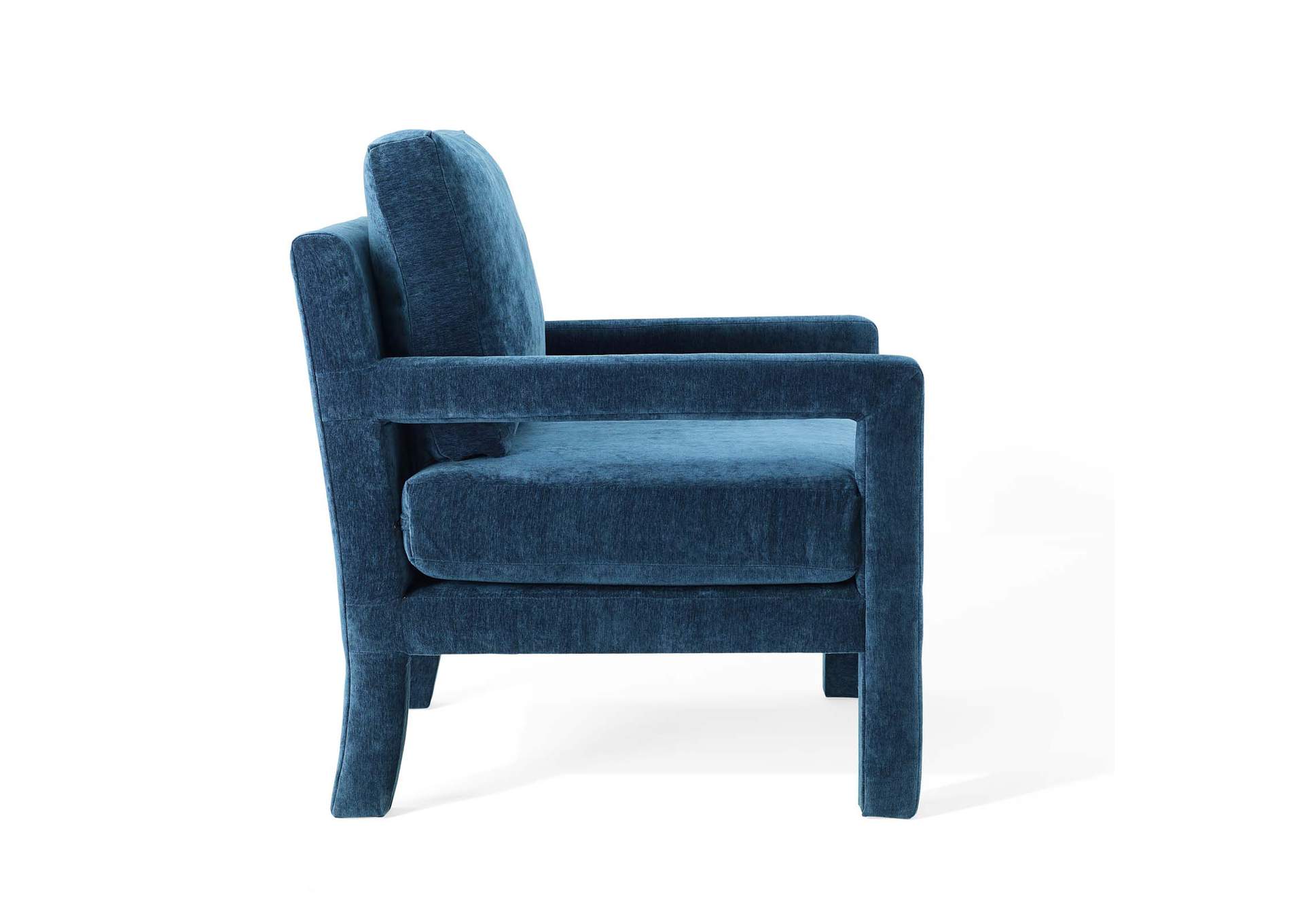 Navy Rehearse Crushed Performance Velvet Arm Chair,Modway