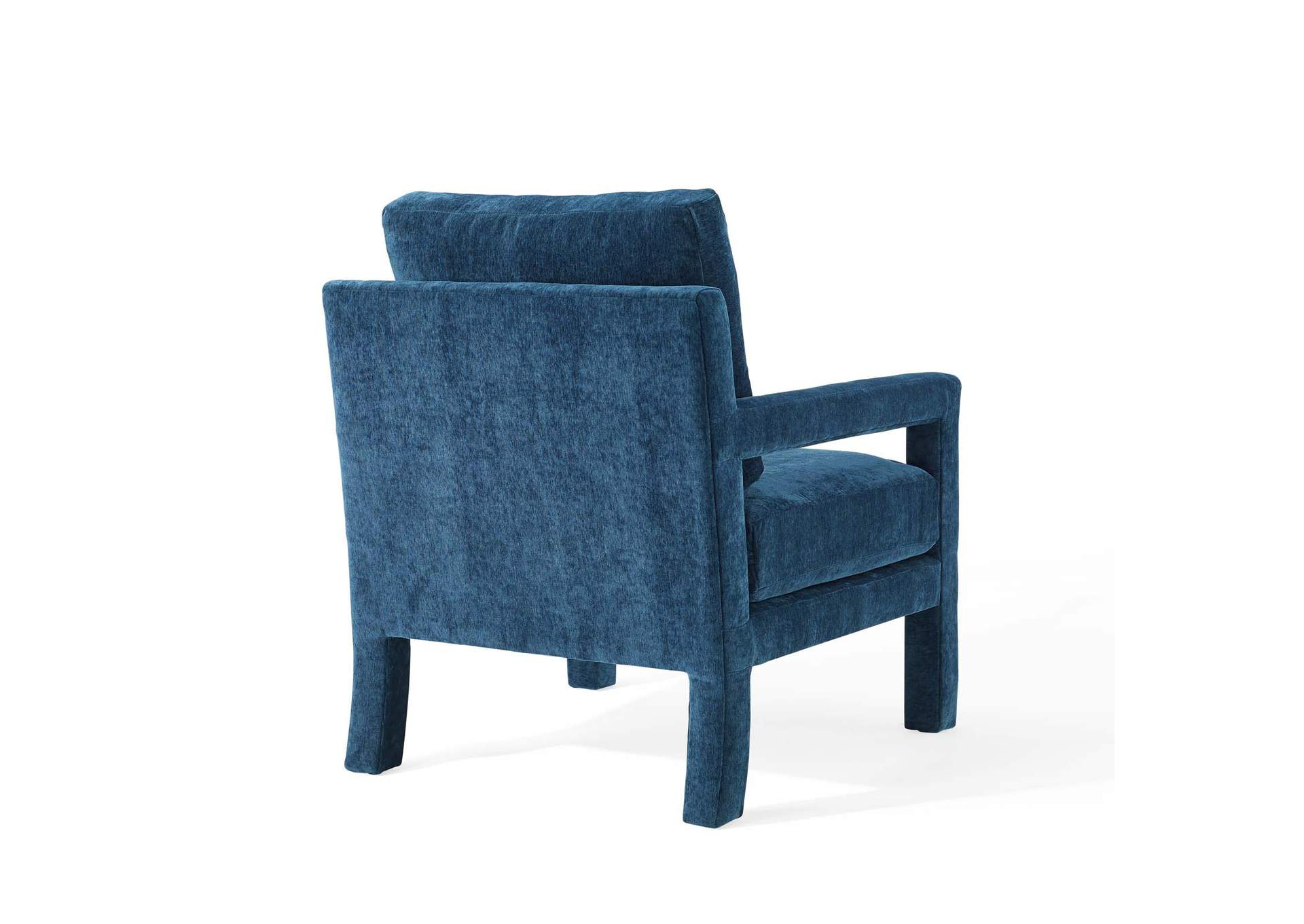 Navy Rehearse Crushed Performance Velvet Arm Chair,Modway