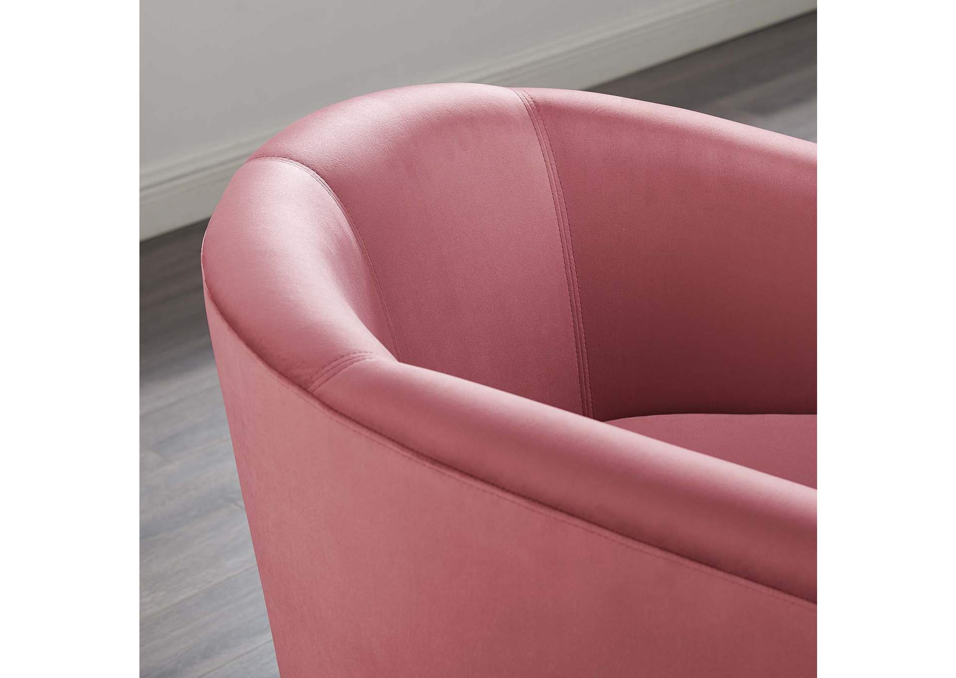 Dusty Rose Prospect Performance Velvet Arm Chair,Modway