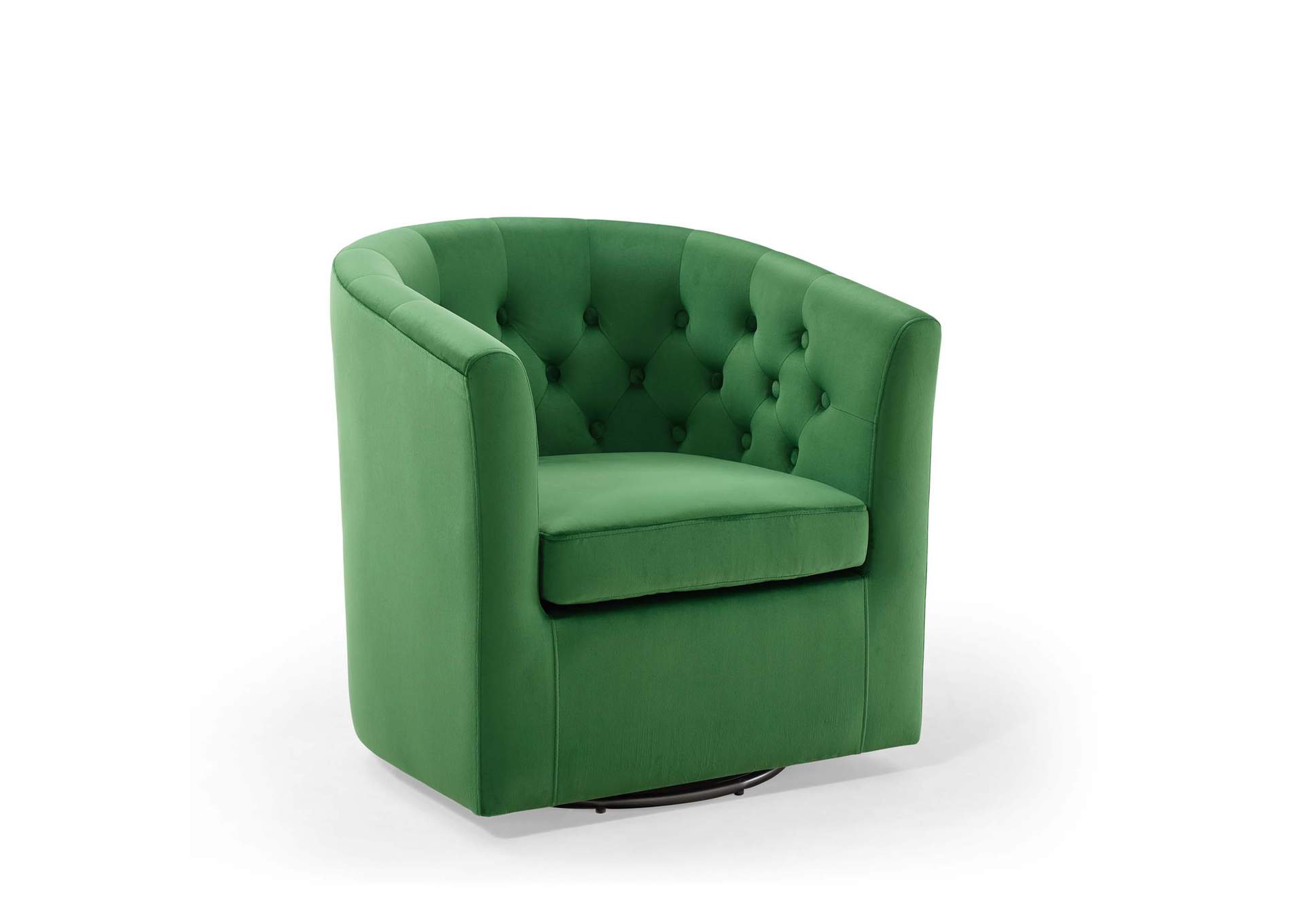 Emerald Prospect Tufted Performance Velvet Swivel Arm Chair,Modway