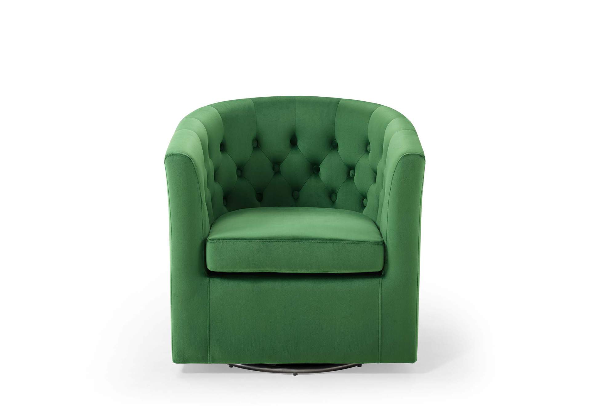 Emerald Prospect Tufted Performance Velvet Swivel Arm Chair,Modway