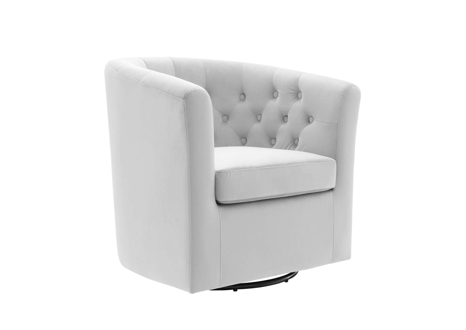 Light Gray Prospect Tufted Performance Velvet Swivel Arm Chair,Modway