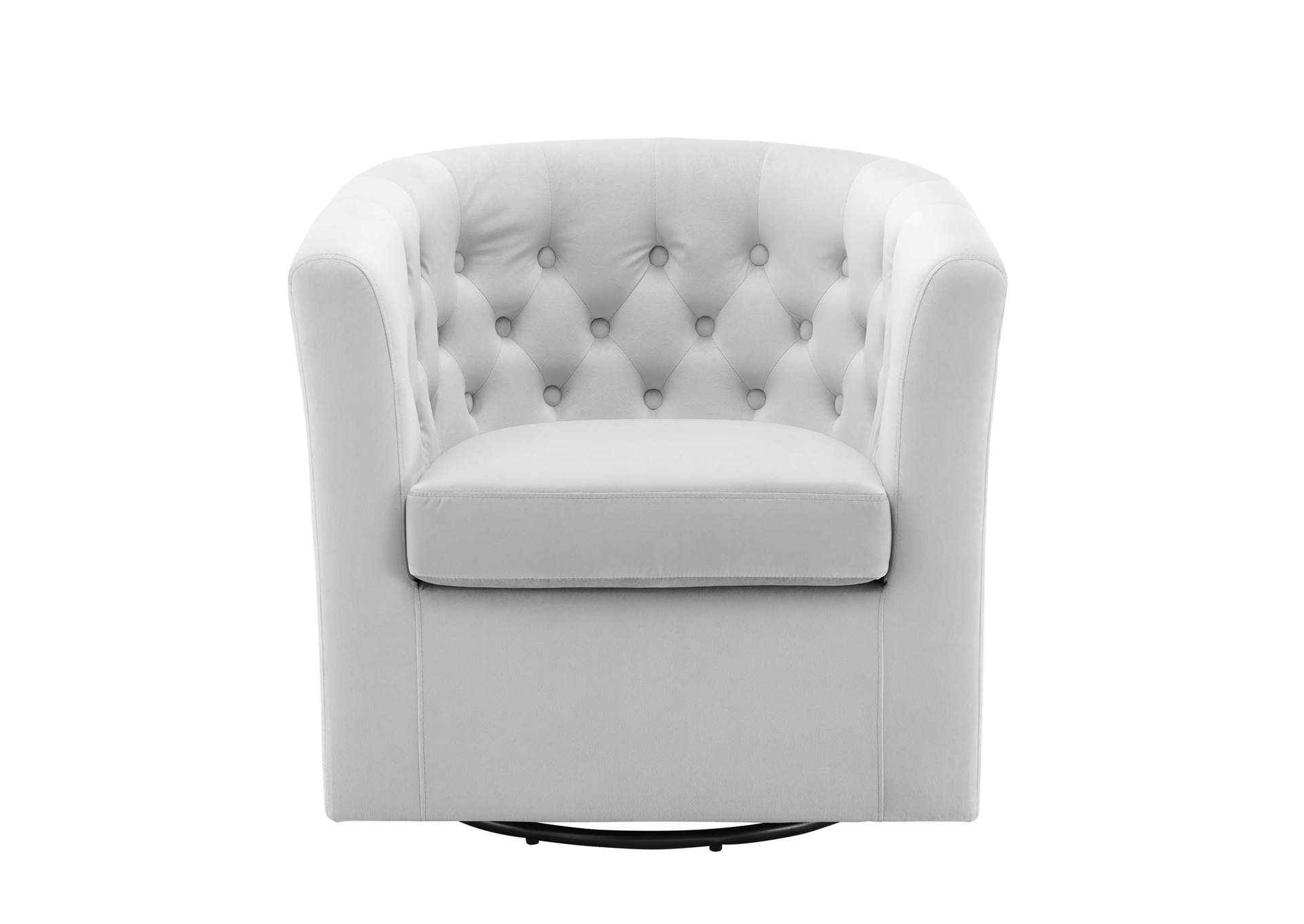 Light Gray Prospect Tufted Performance Velvet Swivel Arm Chair,Modway