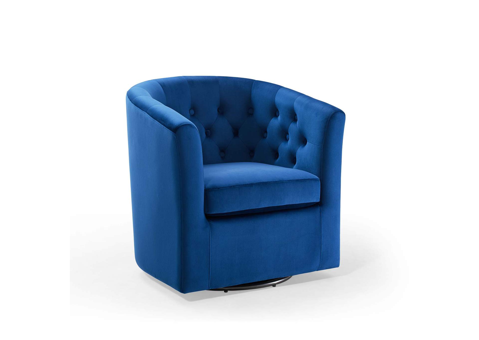 Navy Prospect Tufted Performance Velvet Swivel Arm Chair,Modway