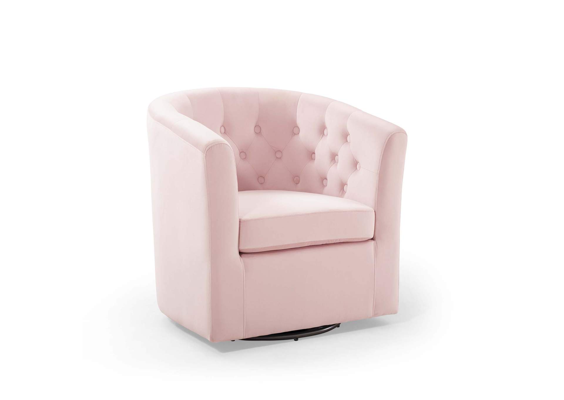 Pink Prospect Tufted Performance Velvet Swivel Arm Chair,Modway