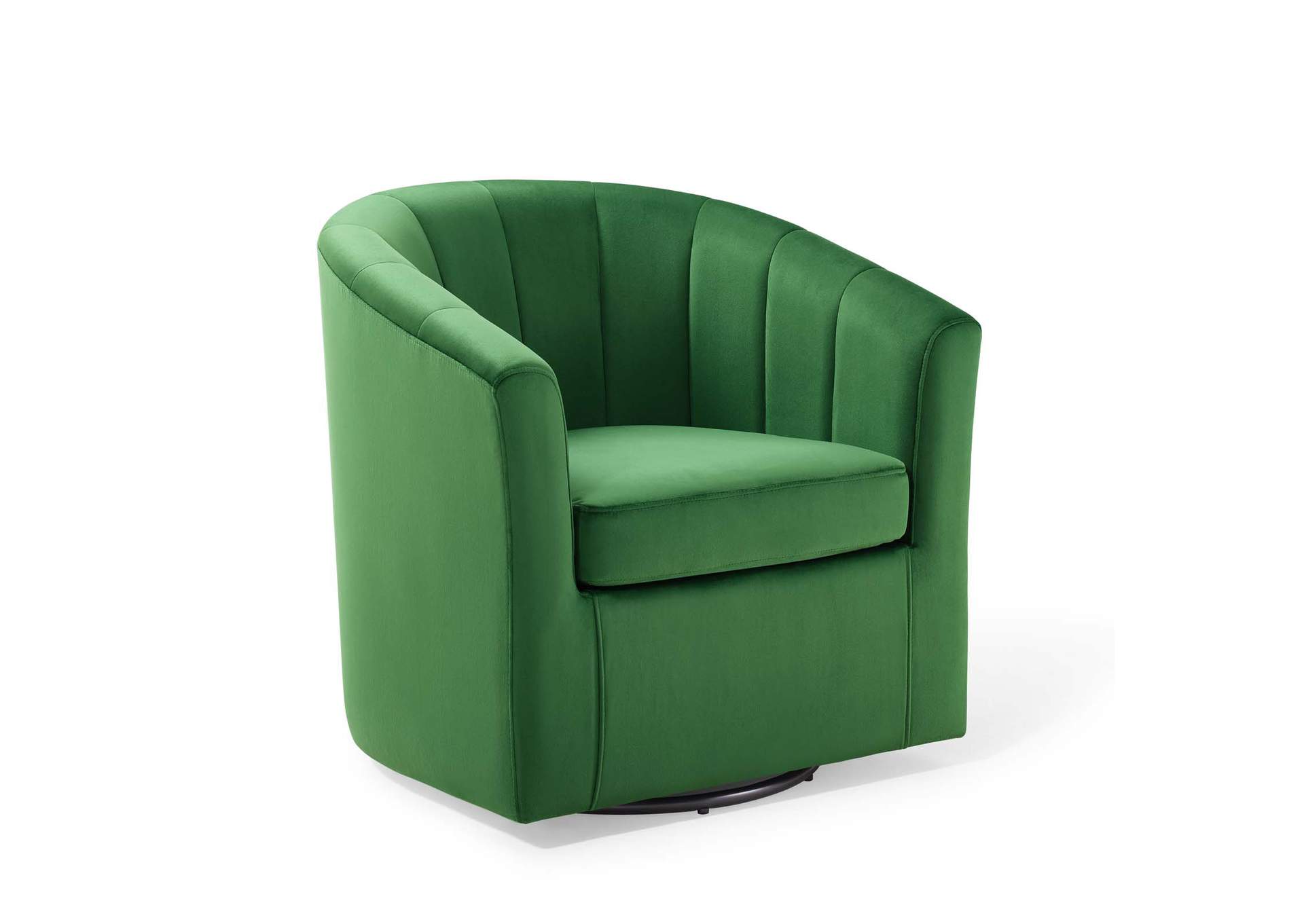 Emerald Prospect Performance Velvet Swivel Arm Chair,Modway