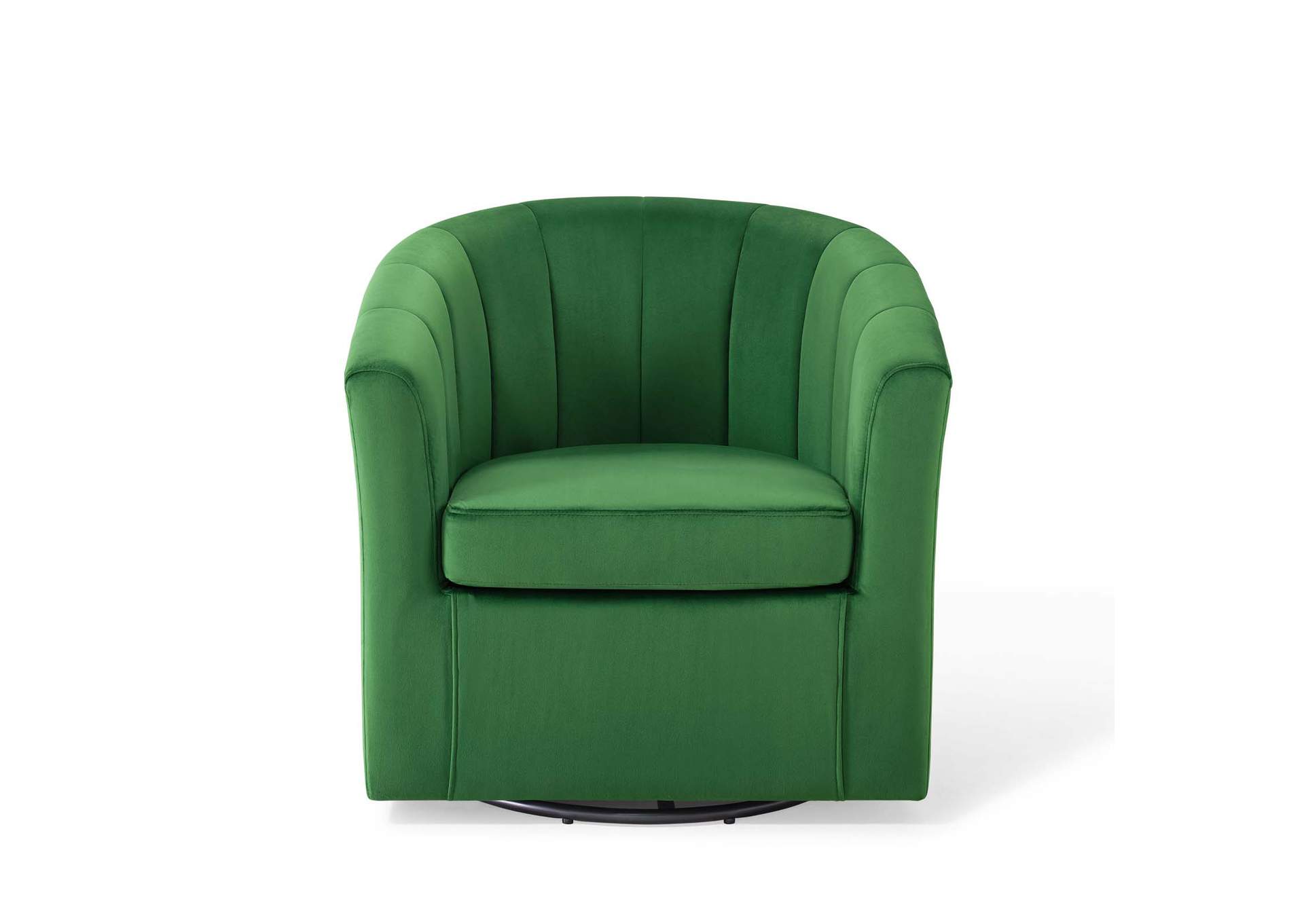 Emerald Prospect Performance Velvet Swivel Arm Chair,Modway