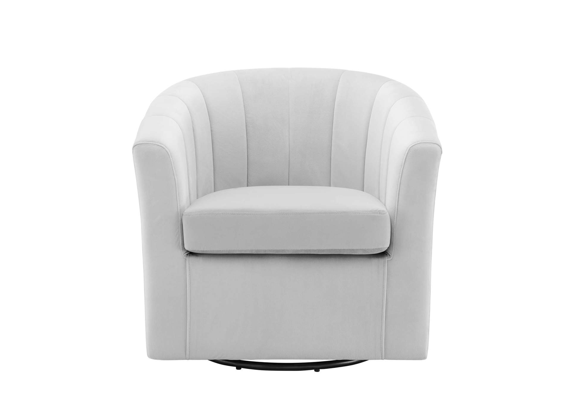 Light Gray Prospect Performance Velvet Swivel Arm Chair,Modway