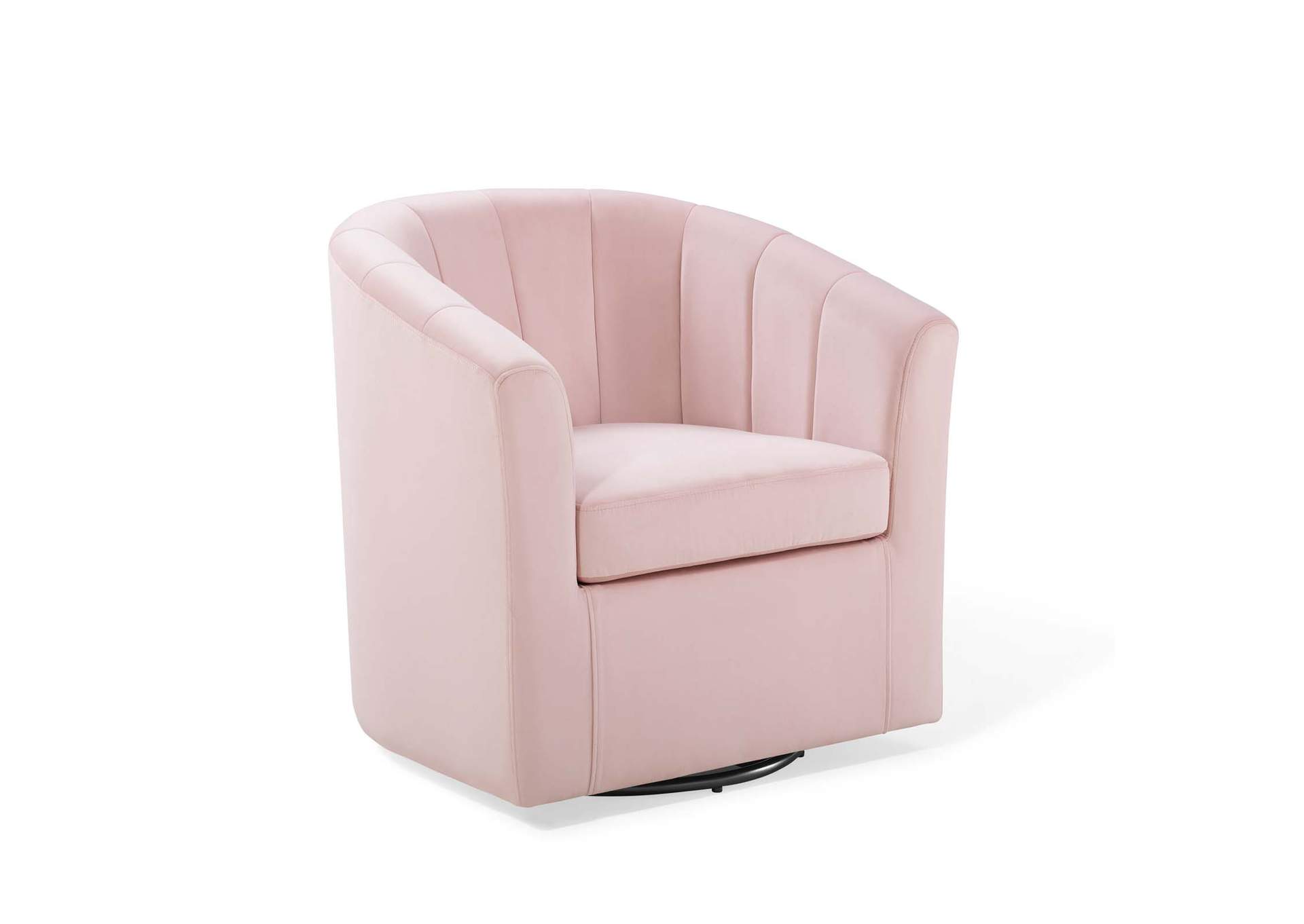 Pink Prospect Performance Velvet Swivel Arm Chair,Modway