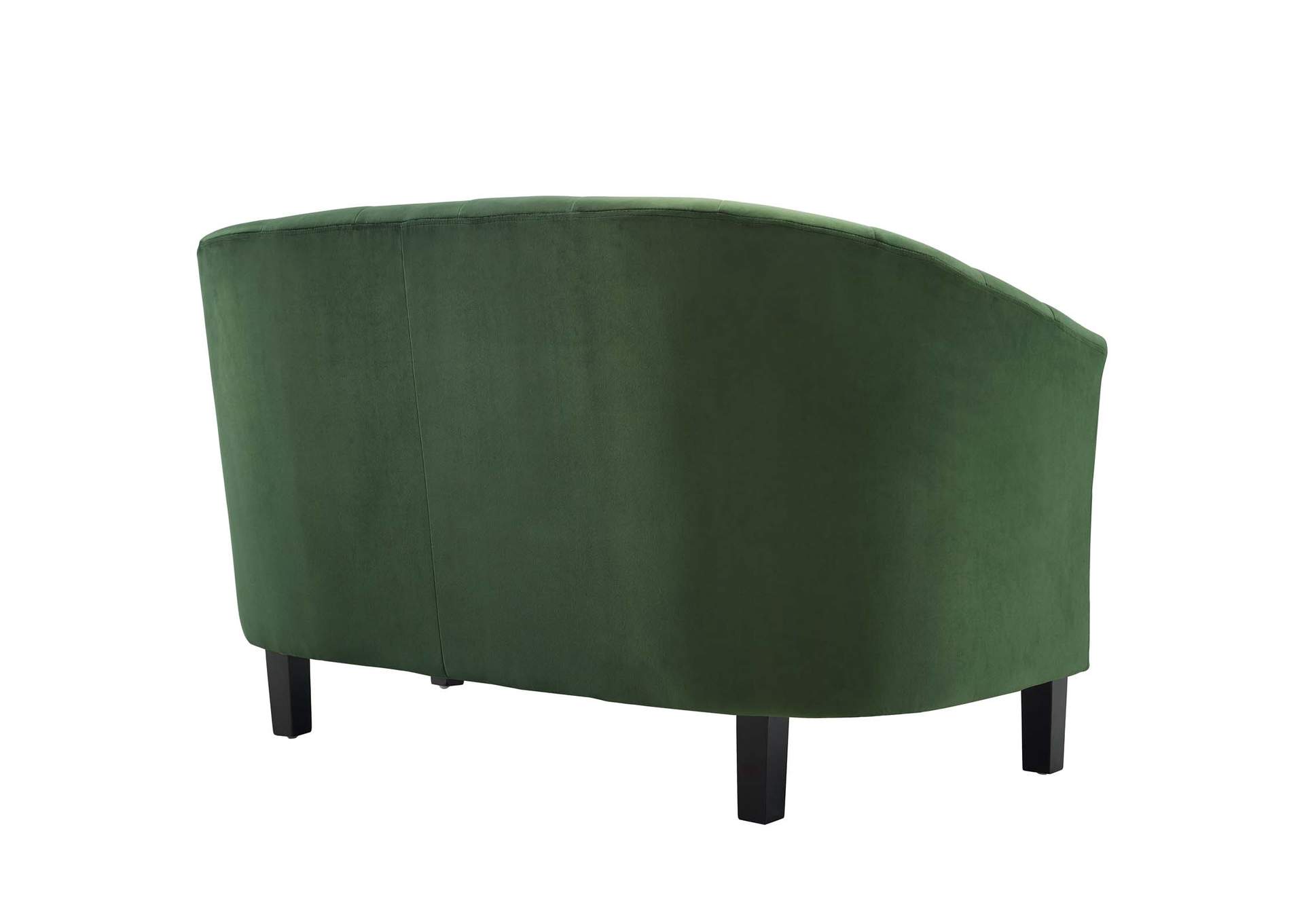 Emerald Prospect Channel Tufted Performance Velvet Loveseat and Armchair Set,Modway