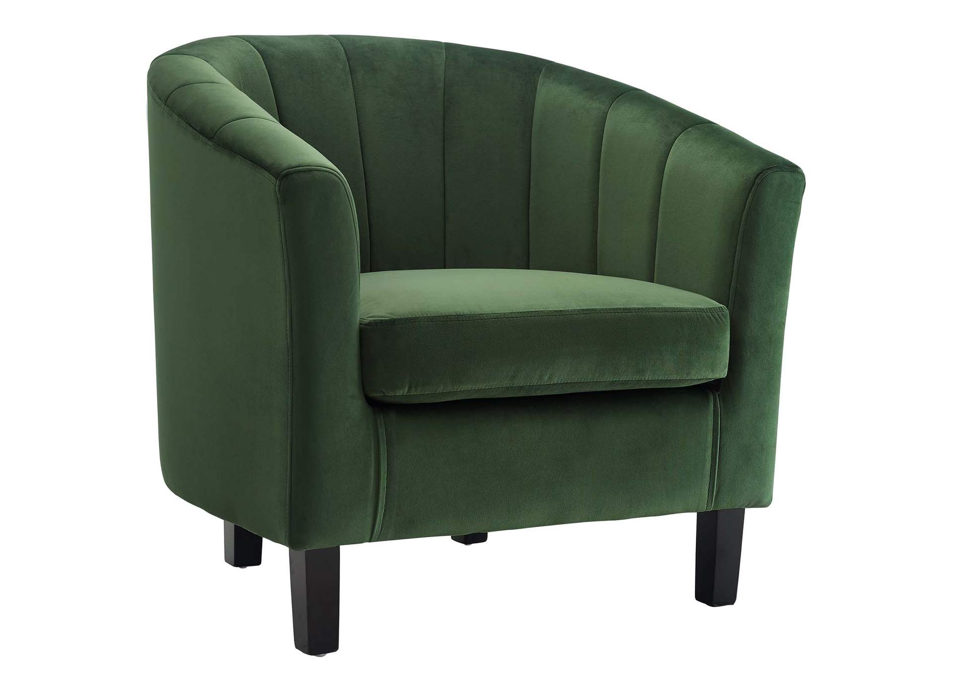 Emerald Prospect Channel Tufted Performance Velvet Loveseat and Armchair Set,Modway