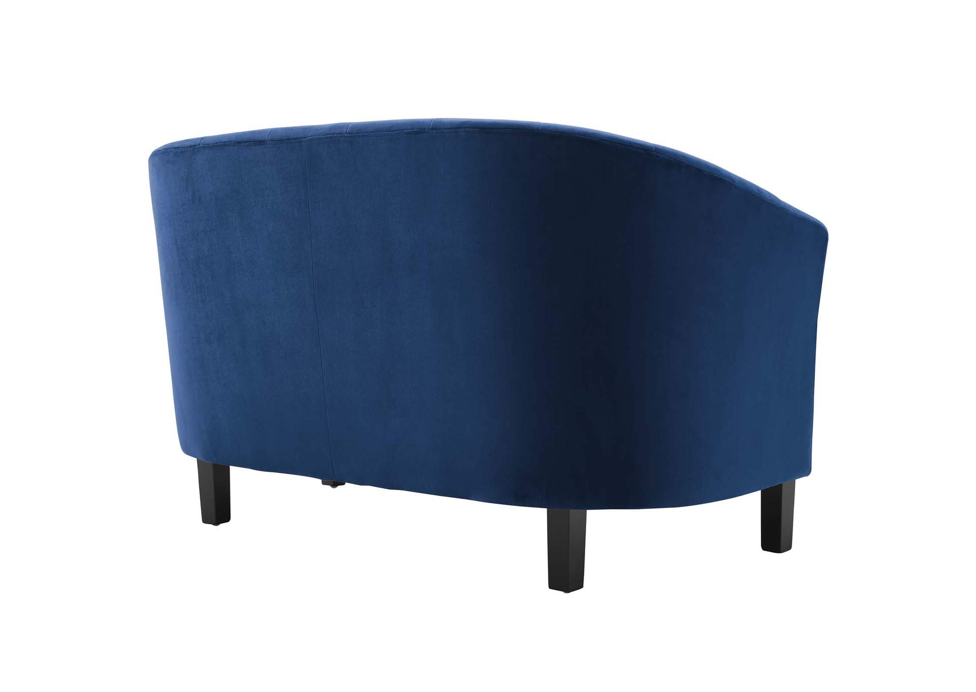 Navy Prospect Channel Tufted Performance Velvet Loveseat and Armchair Set,Modway