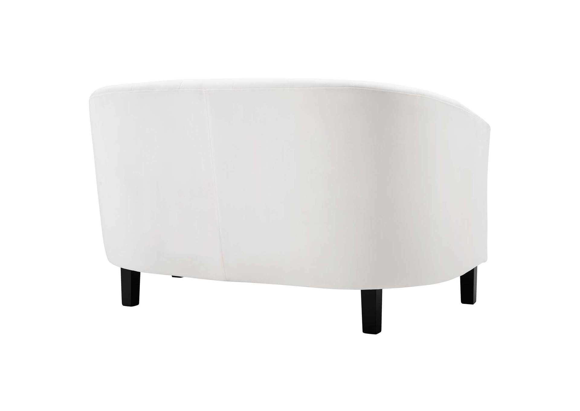 White Prospect Channel Tufted Performance Velvet Loveseat and Armchair Set,Modway