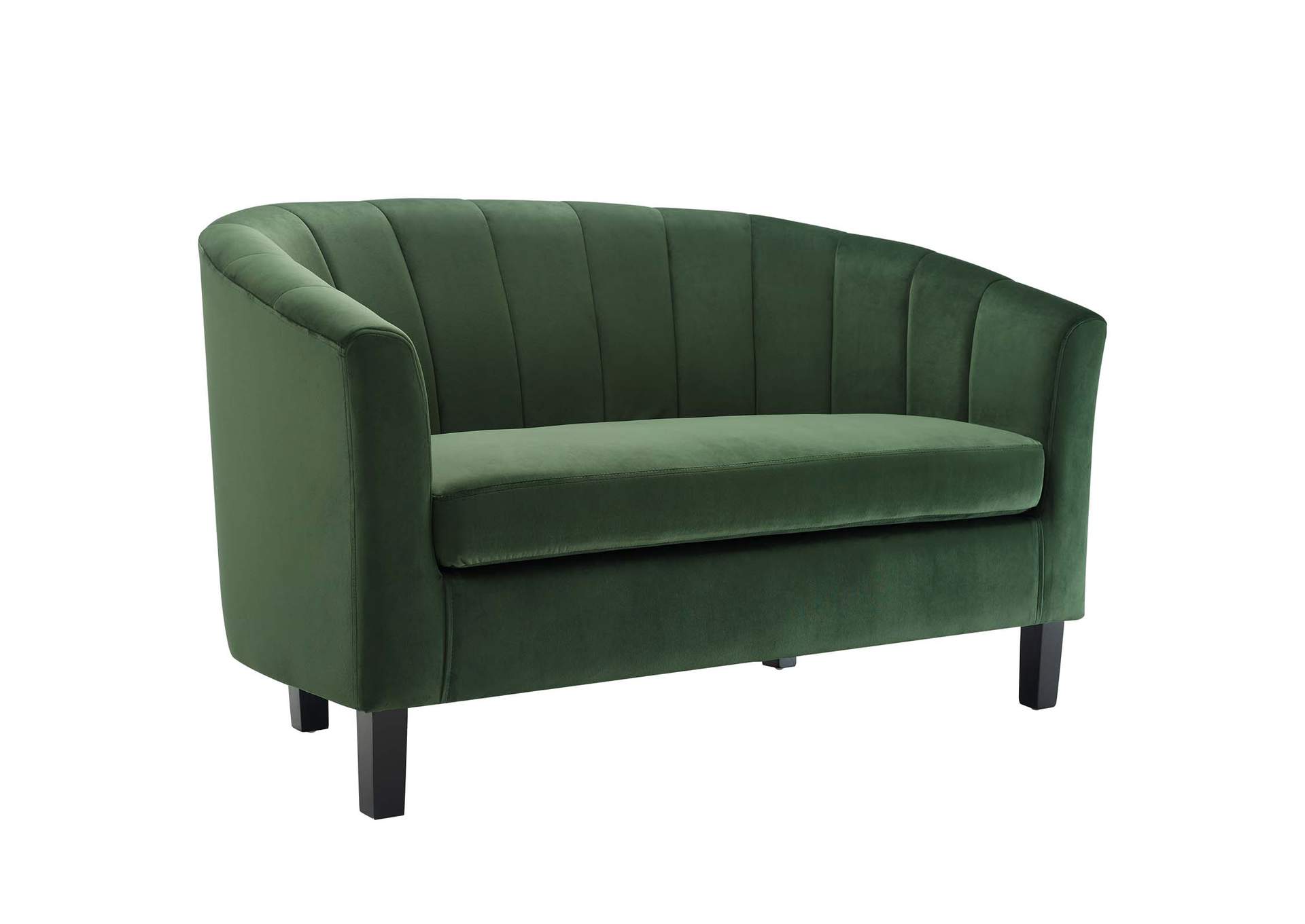 Emerald Prospect Channel Tufted 3 Piece Performance Velvet Set,Modway