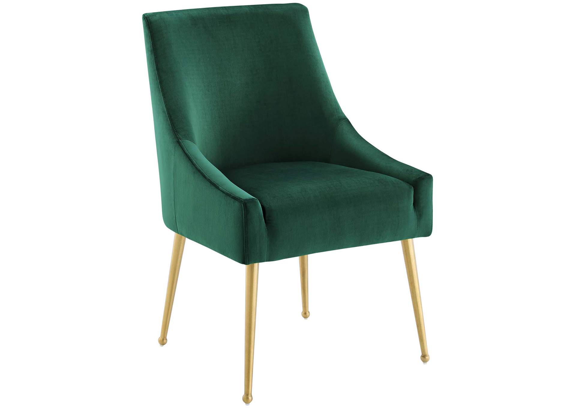 Green Discern Upholstered Performance Velvet Dining Chair [Set of 2],Modway
