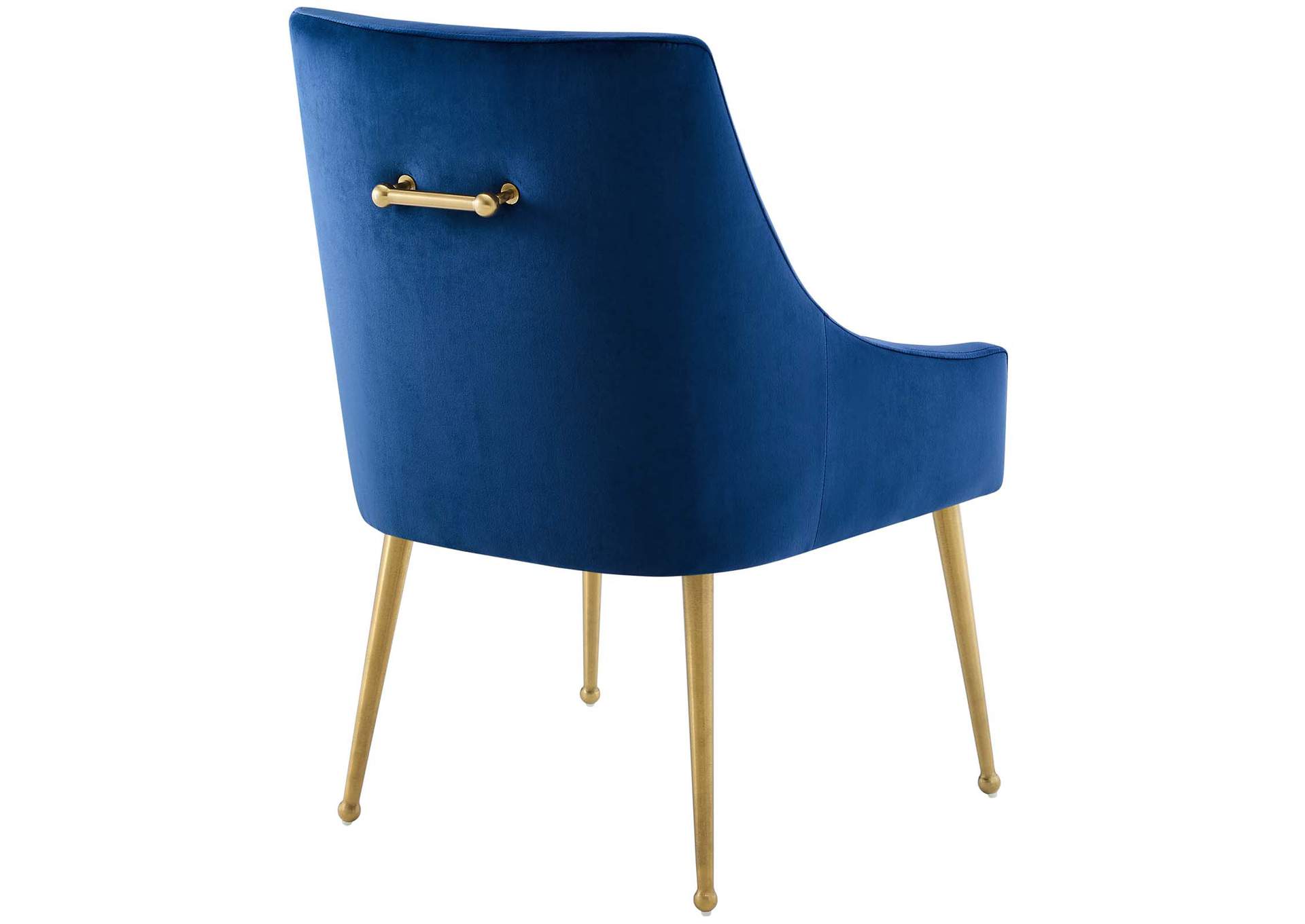 Navy Discern Upholstered Performance Velvet Dining Chair [Set of 2],Modway