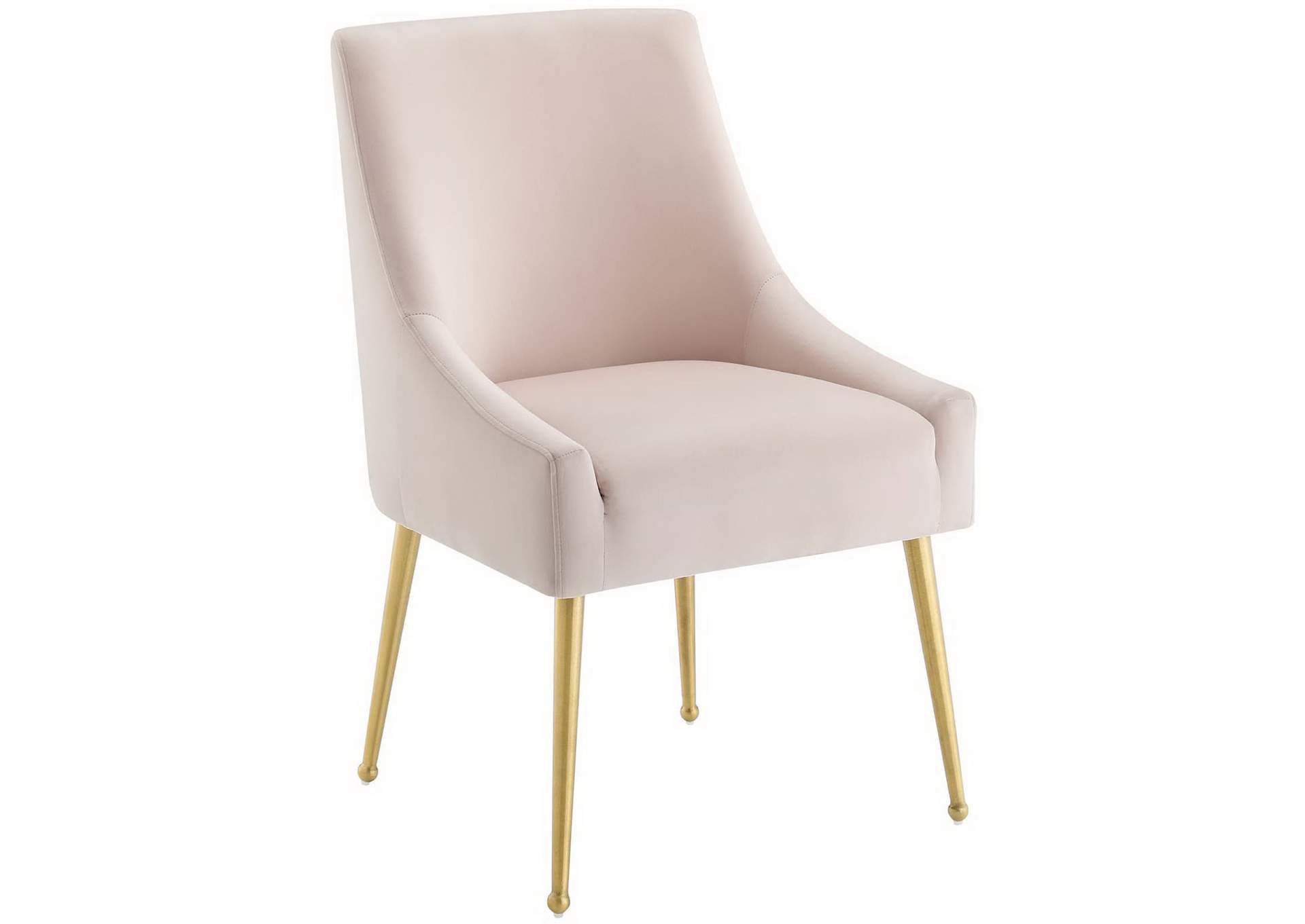 Pink Discern Upholstered Performance Velvet Dining Chair [Set of 2],Modway