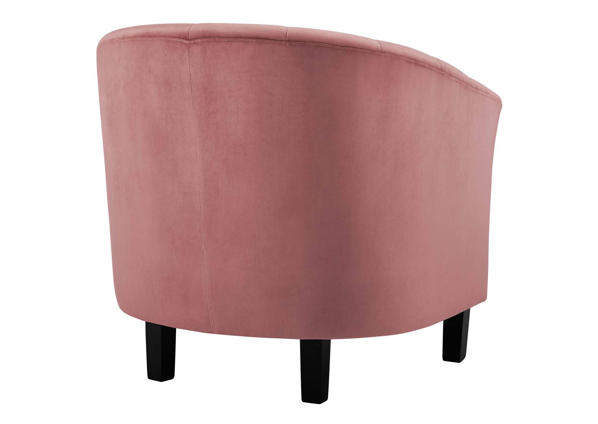 Dusty Rose Prospect Channel Tufted Performance Velvet Arm Chair [Set of 2],Modway