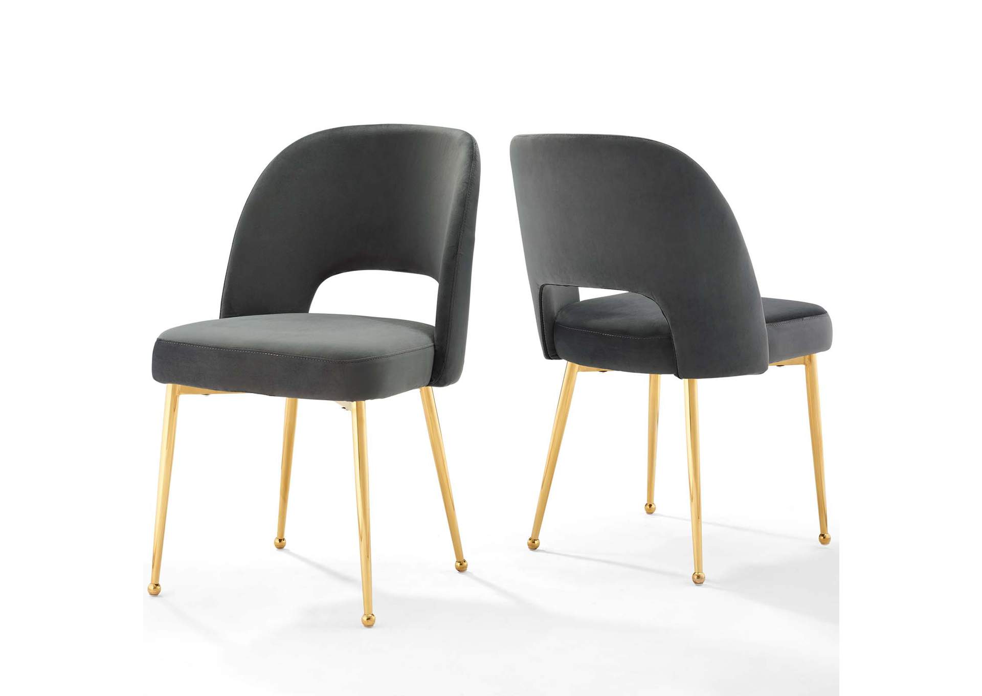 Charcoal Rouse Dining Room Side Chair [Set of 2],Modway