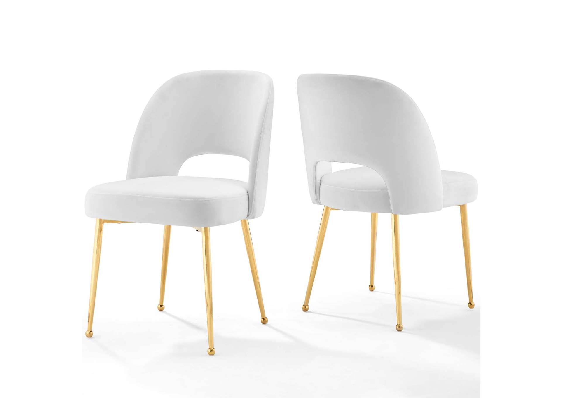 White Rouse Dining Room Side Chair [Set of 2],Modway