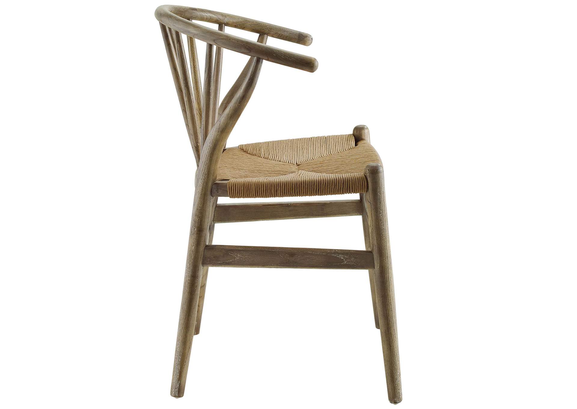 Gray Flourish Spindle Wood Dining Side Chair [Set of 2],Modway