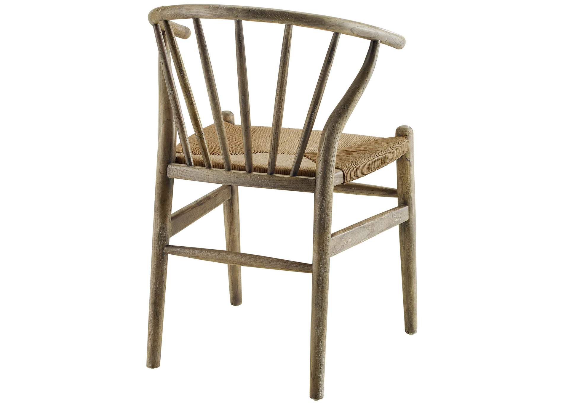 Gray Flourish Spindle Wood Dining Side Chair [Set of 2],Modway