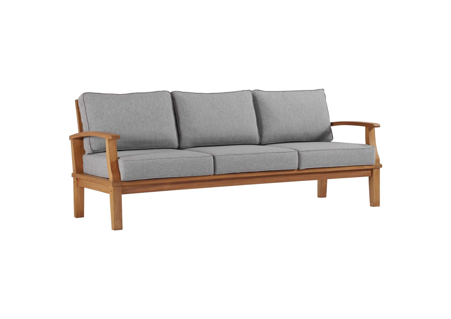 Natural Gray Marina Outdoor Patio Teak Sofa,Modway