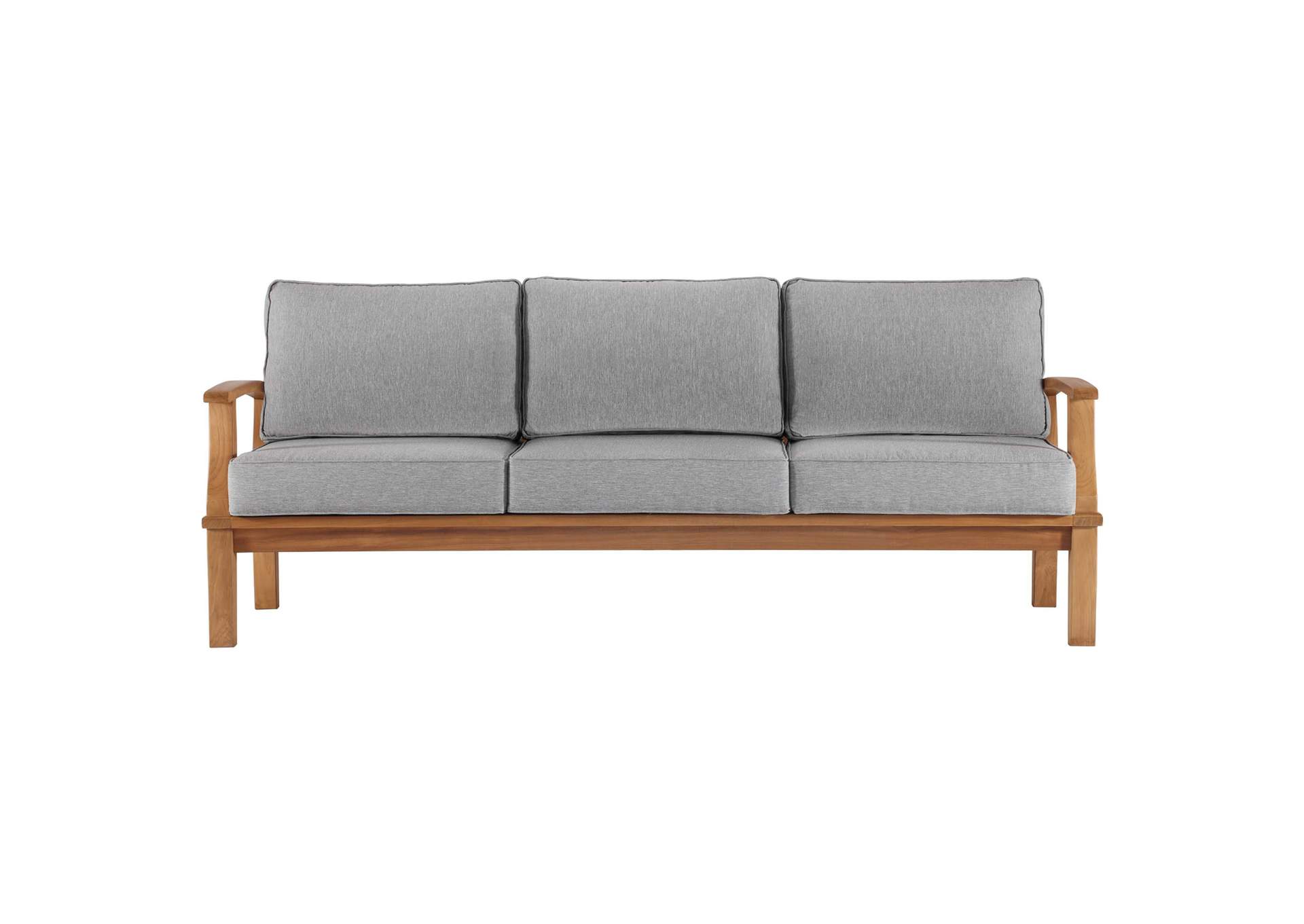 Natural Gray Marina Outdoor Patio Teak Sofa,Modway
