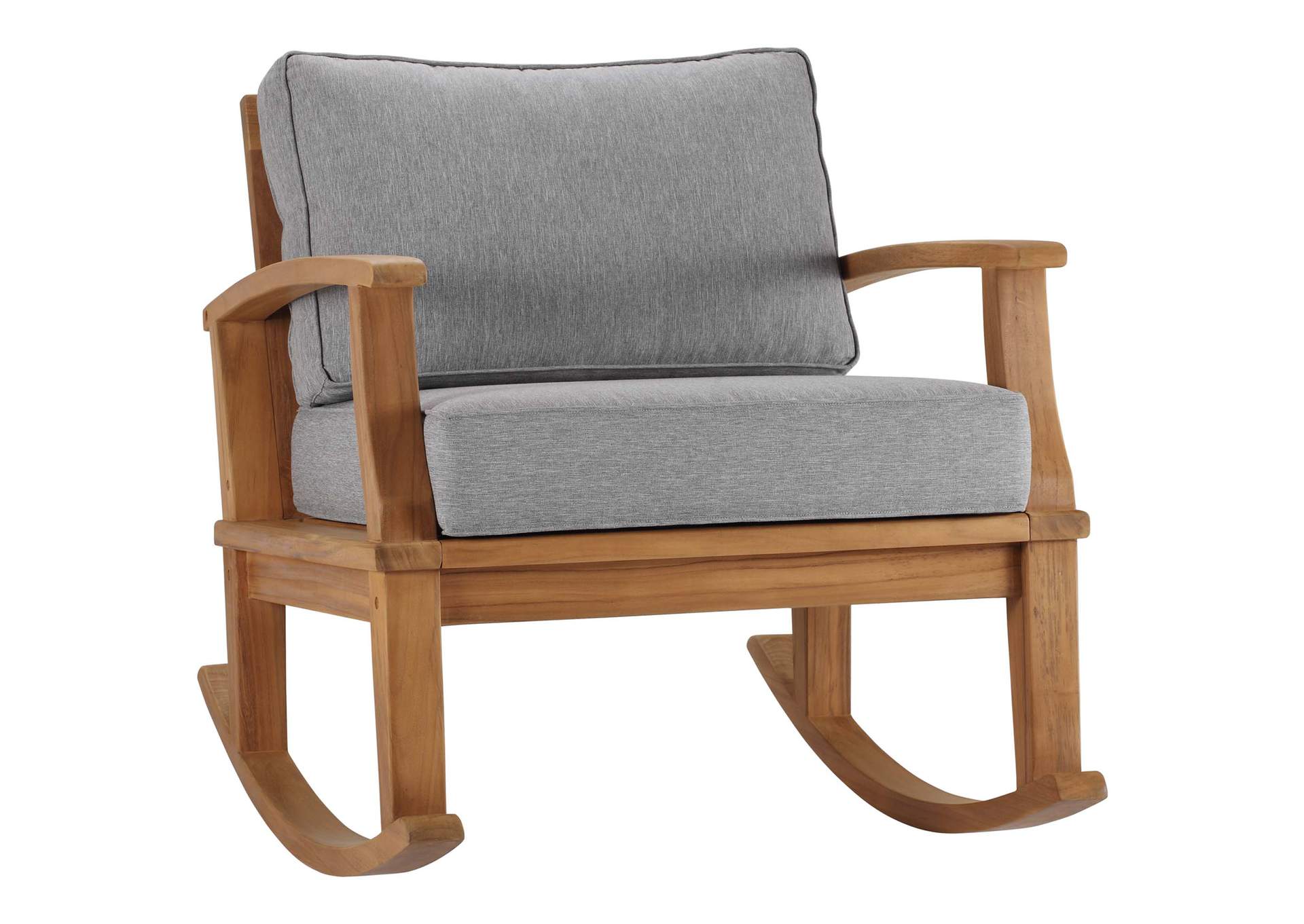 Natural Gray Marina Outdoor Patio Teak Rocking Chair,Modway