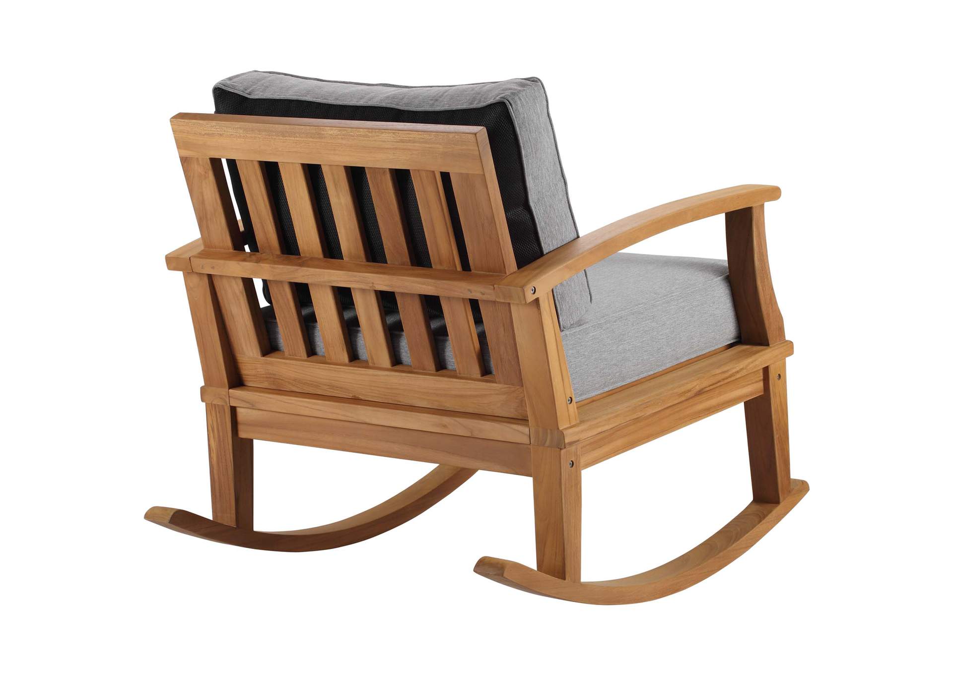 Natural Gray Marina Outdoor Patio Teak Rocking Chair,Modway