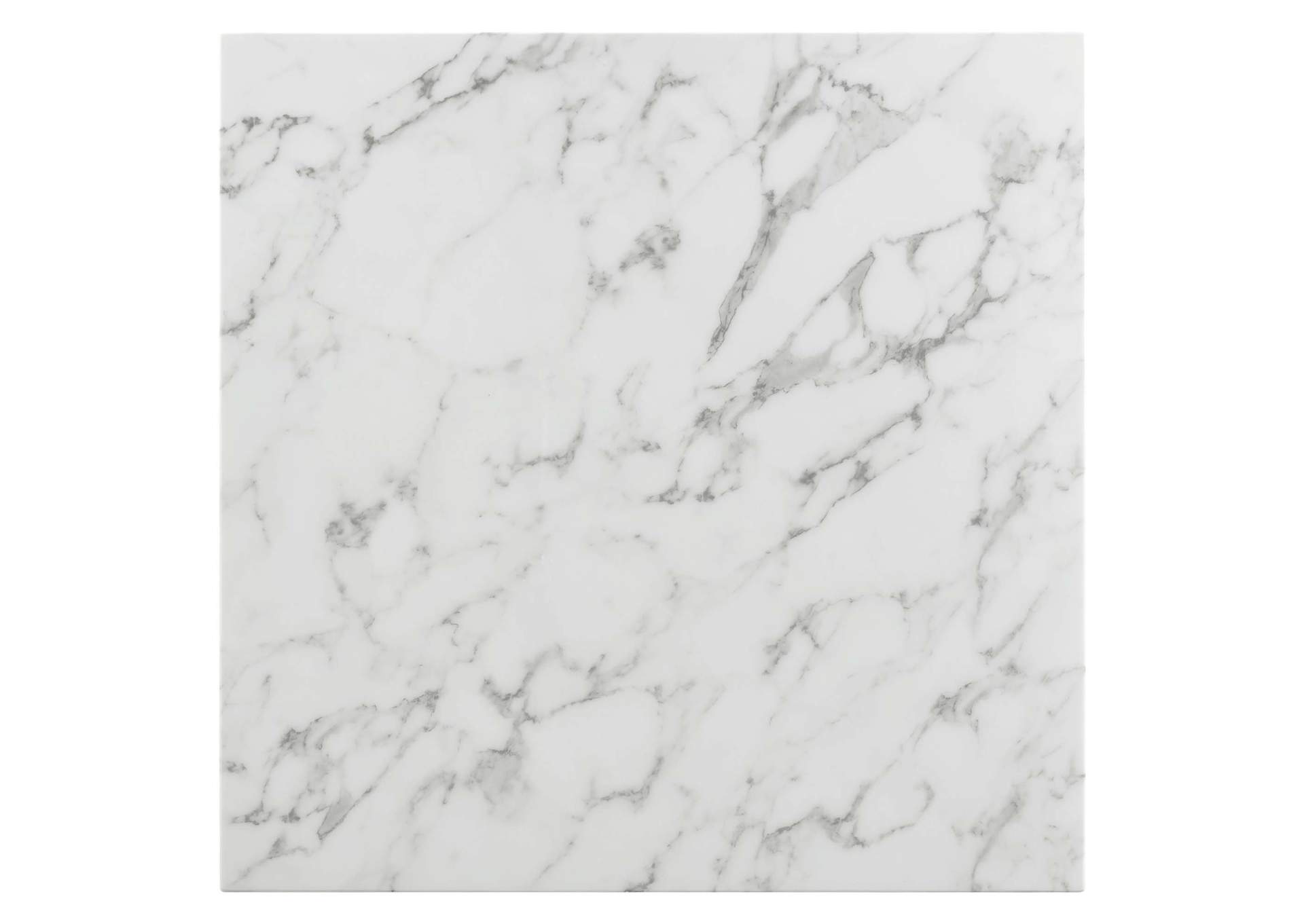 Gold White Vertex Gold Metal Stainless Steel Coffee Table,Modway