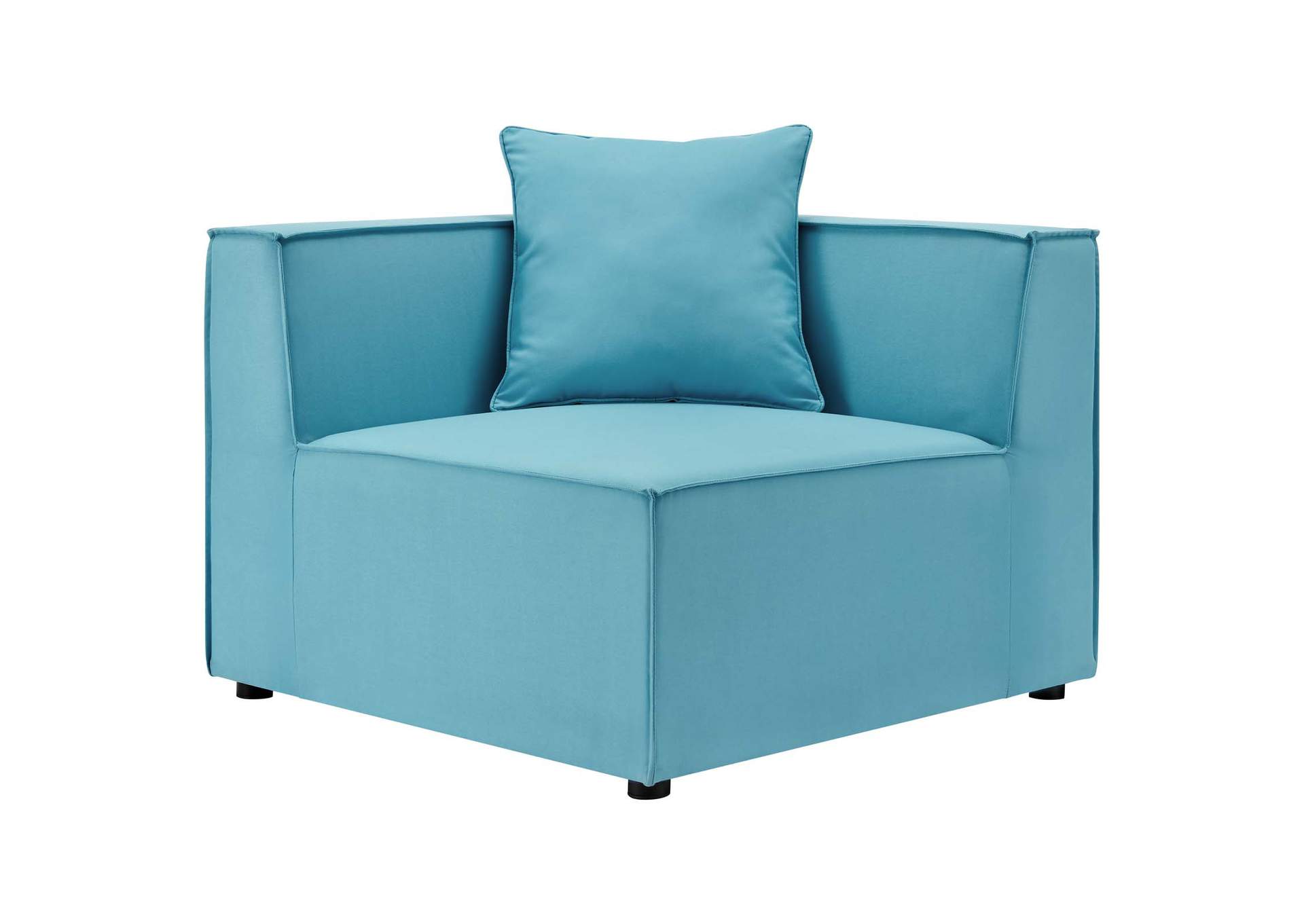 Turquoise Saybrook Outdoor Patio Upholstered Sectional Sofa Corner Chair,Modway