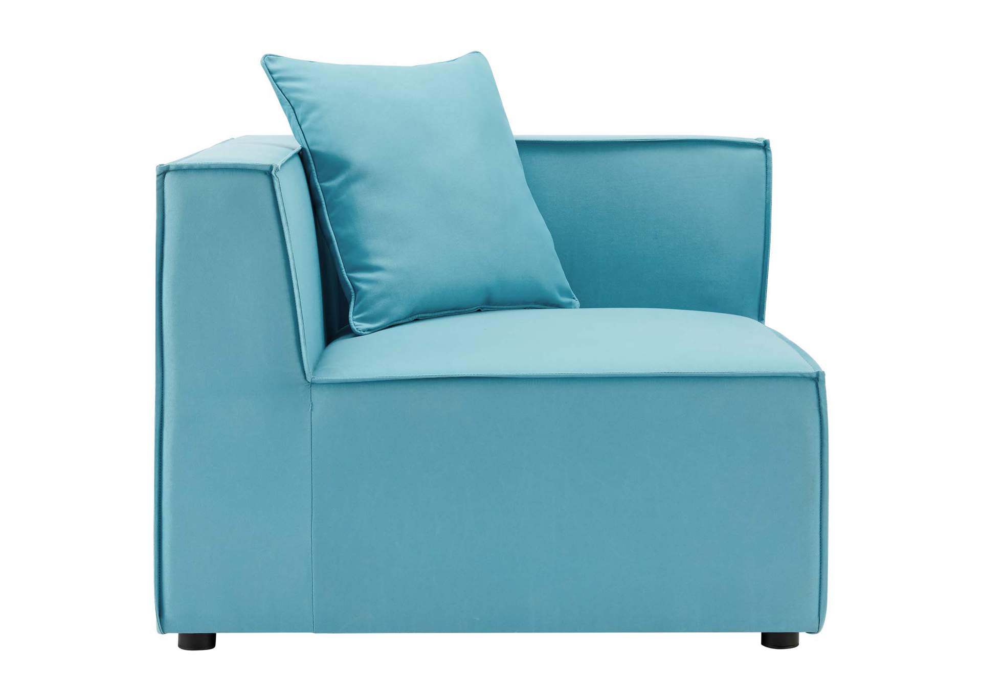 Turquoise Saybrook Outdoor Patio Upholstered Sectional Sofa Corner Chair,Modway
