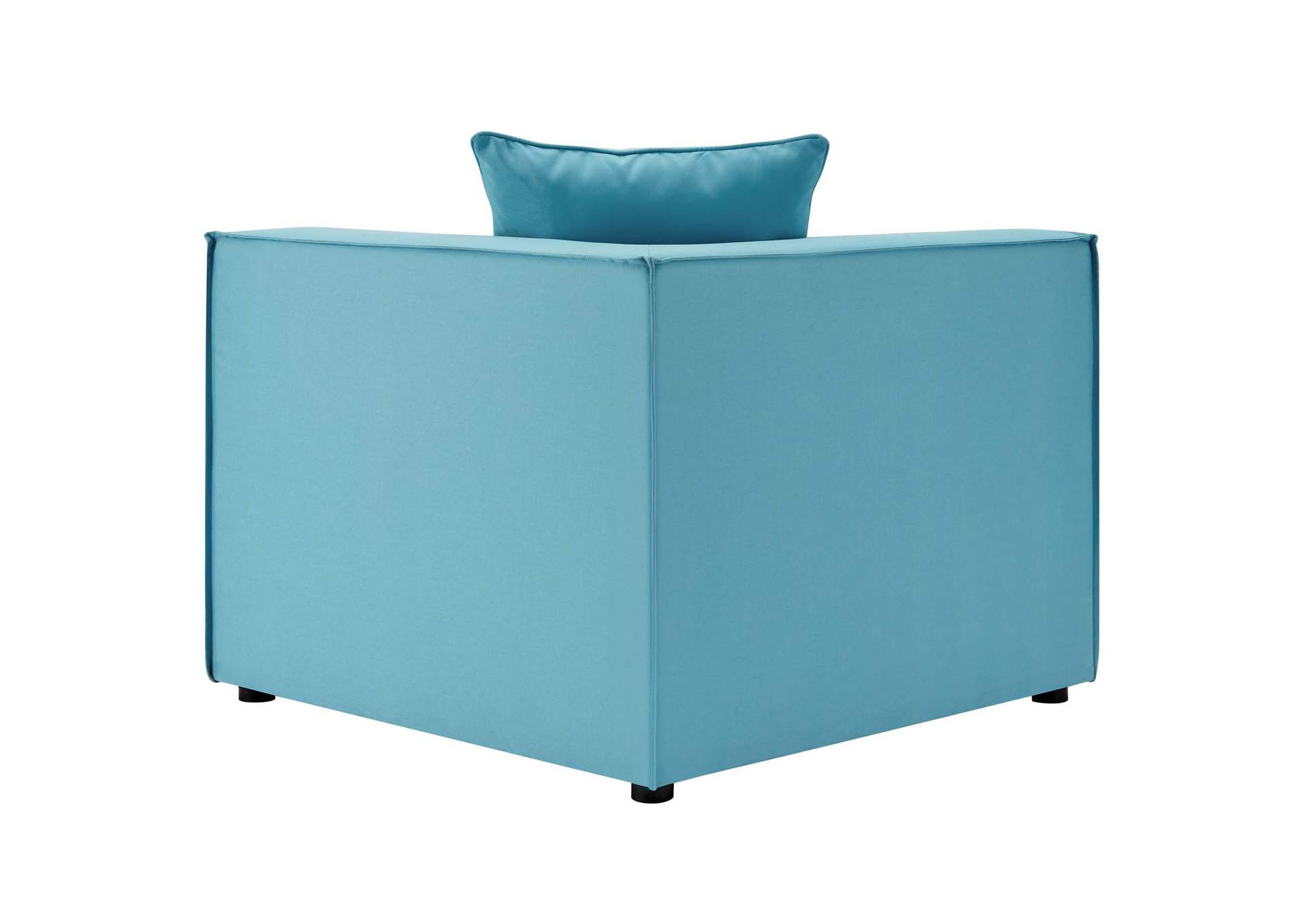 Turquoise Saybrook Outdoor Patio Upholstered Sectional Sofa Corner Chair,Modway