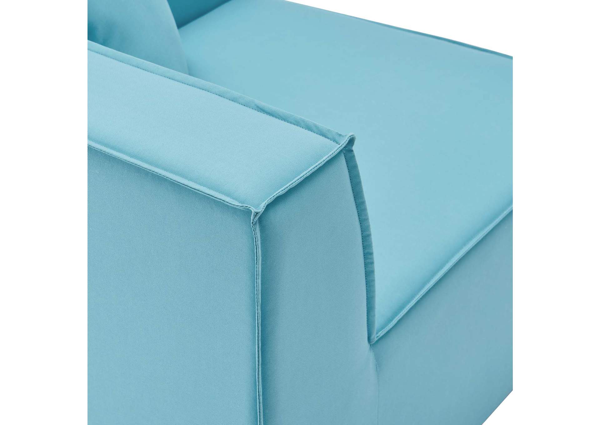 Turquoise Saybrook Outdoor Patio Upholstered Sectional Sofa Corner Chair,Modway