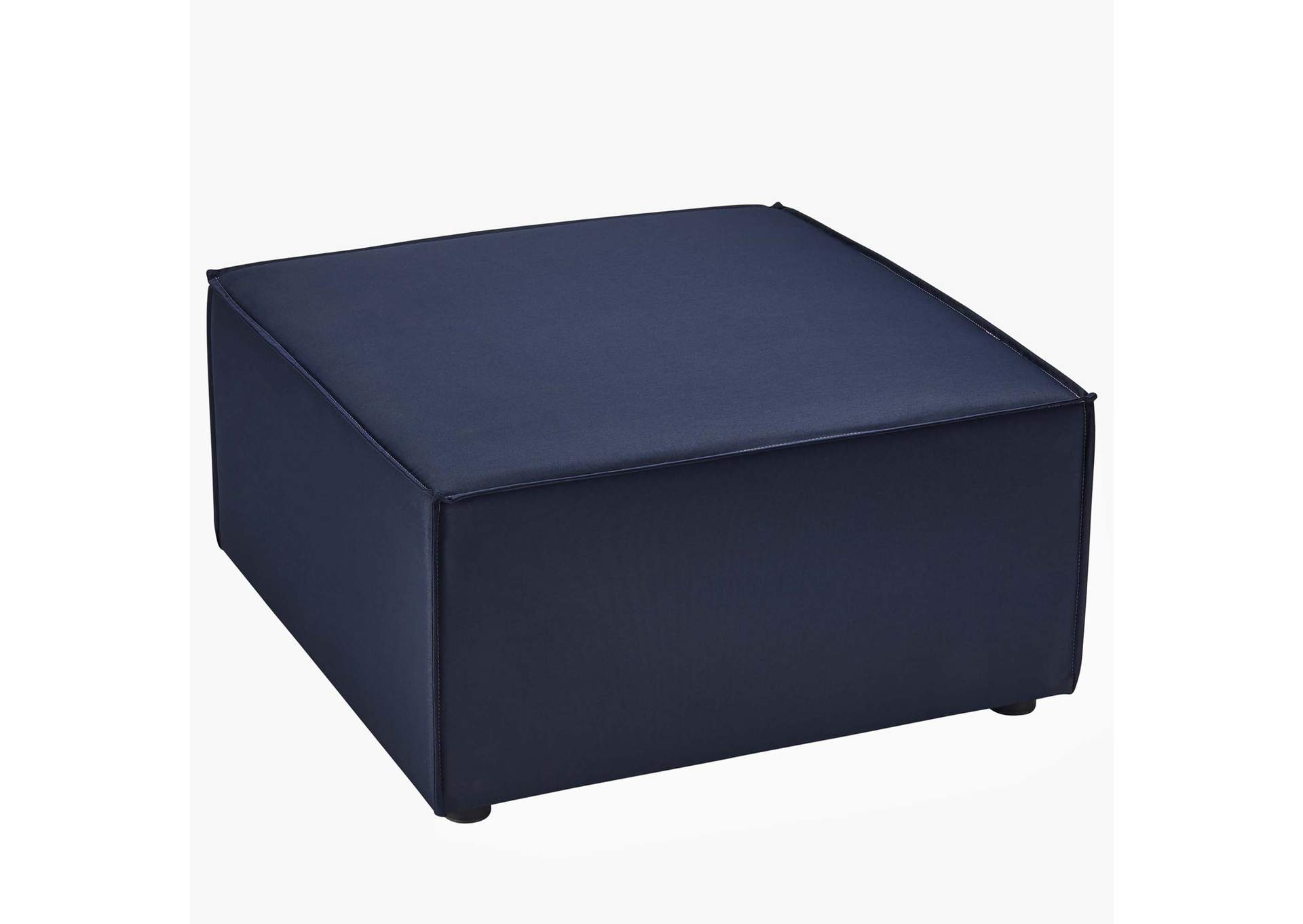 Navy Saybrook Outdoor Patio Upholstered Sectional Sofa Ottoman,Modway