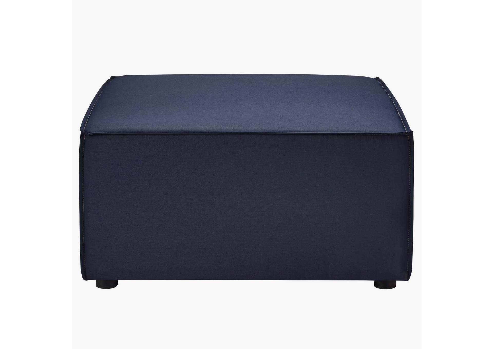 Navy Saybrook Outdoor Patio Upholstered Sectional Sofa Ottoman,Modway