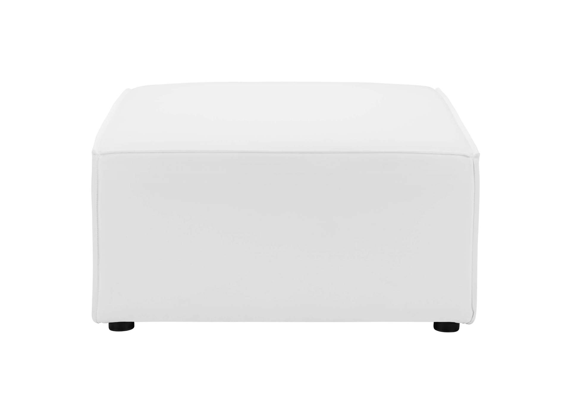 White Saybrook Outdoor Patio Upholstered Sectional Sofa Ottoman,Modway