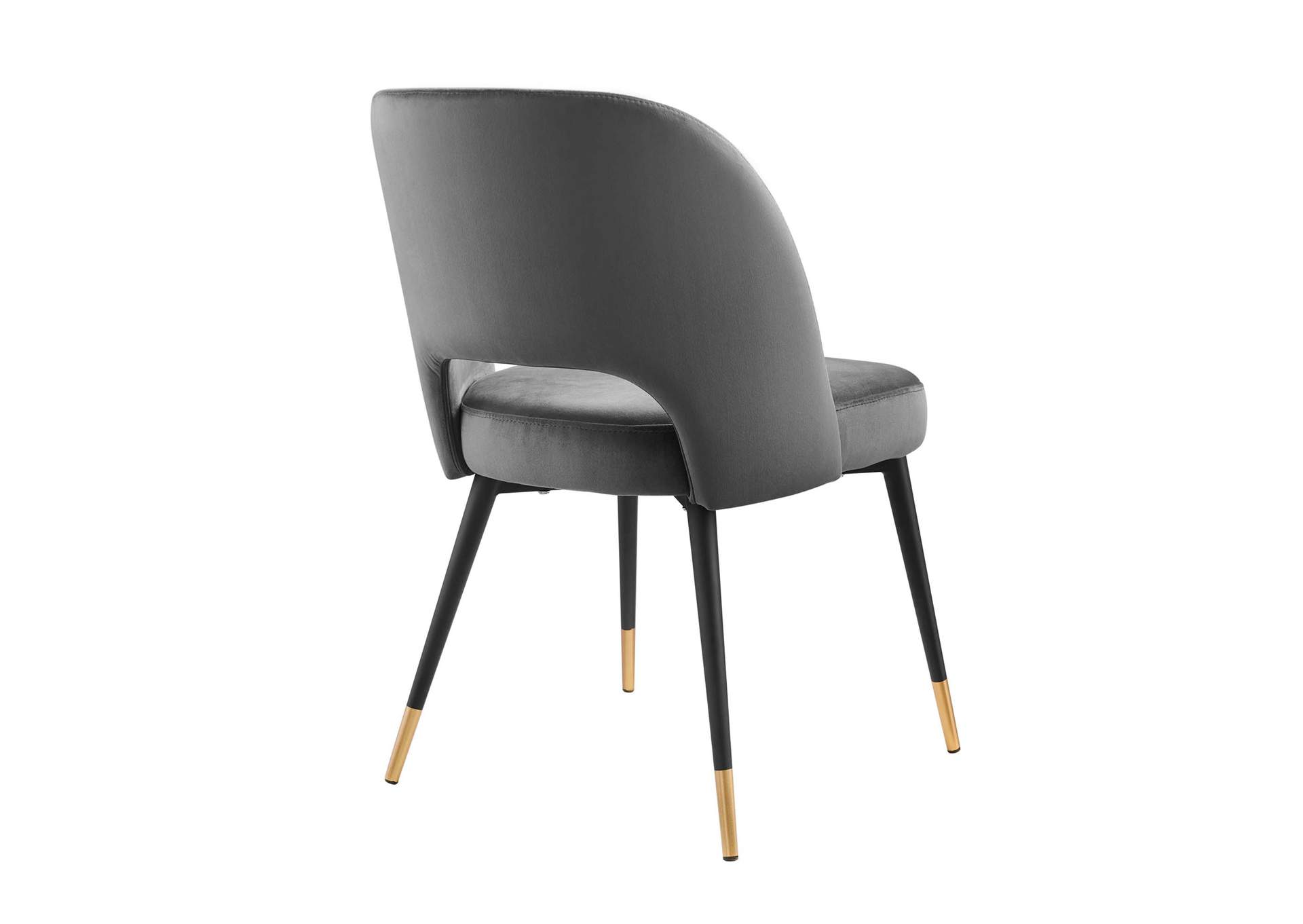 Charcoal Rouse Performance Velvet Dining Side Chair,Modway