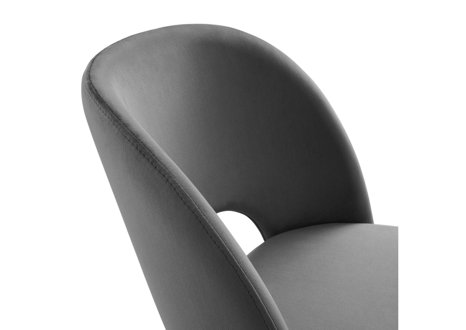 Charcoal Rouse Performance Velvet Dining Side Chair,Modway