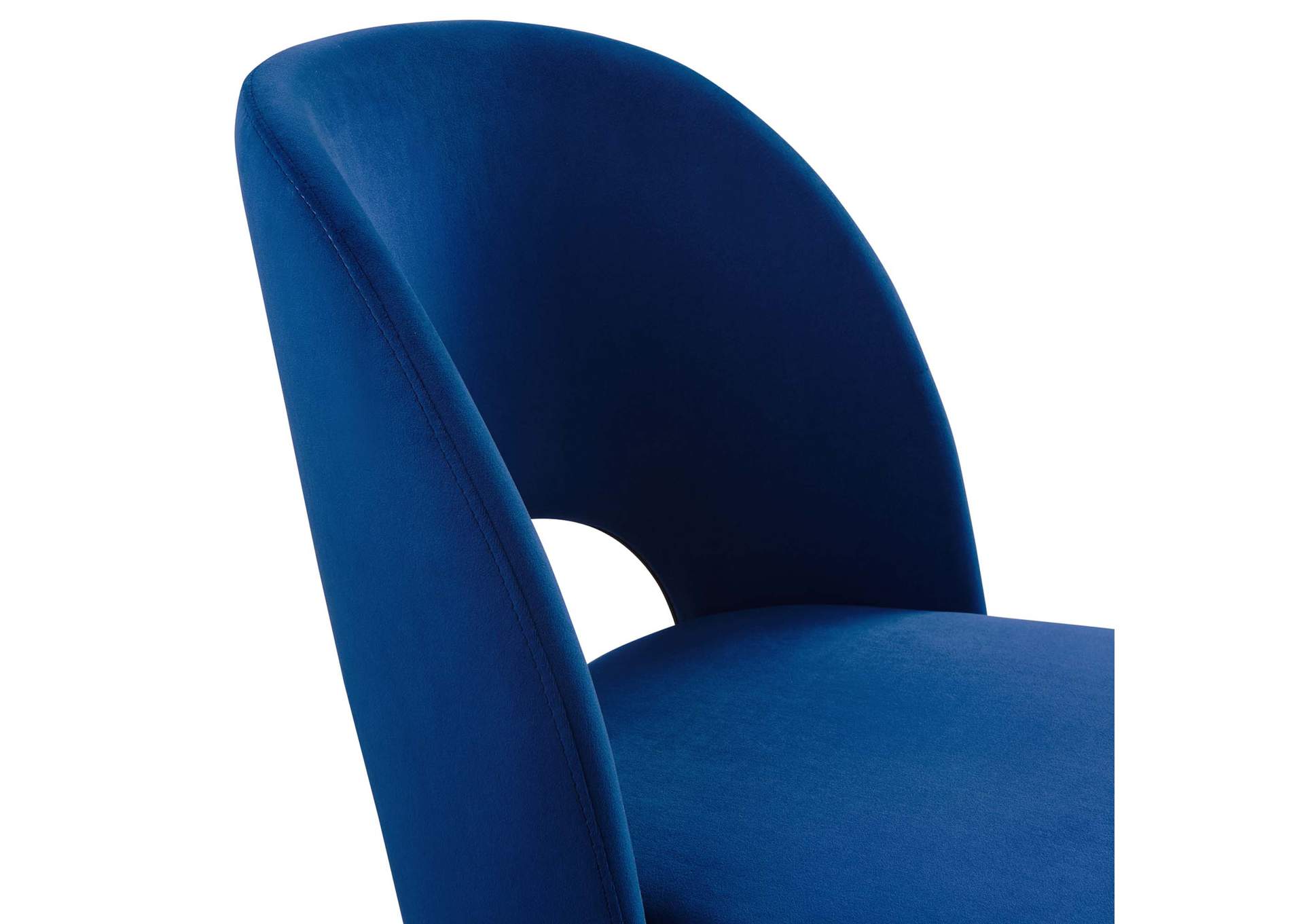 Navy Rouse Performance Velvet Dining Side Chair,Modway