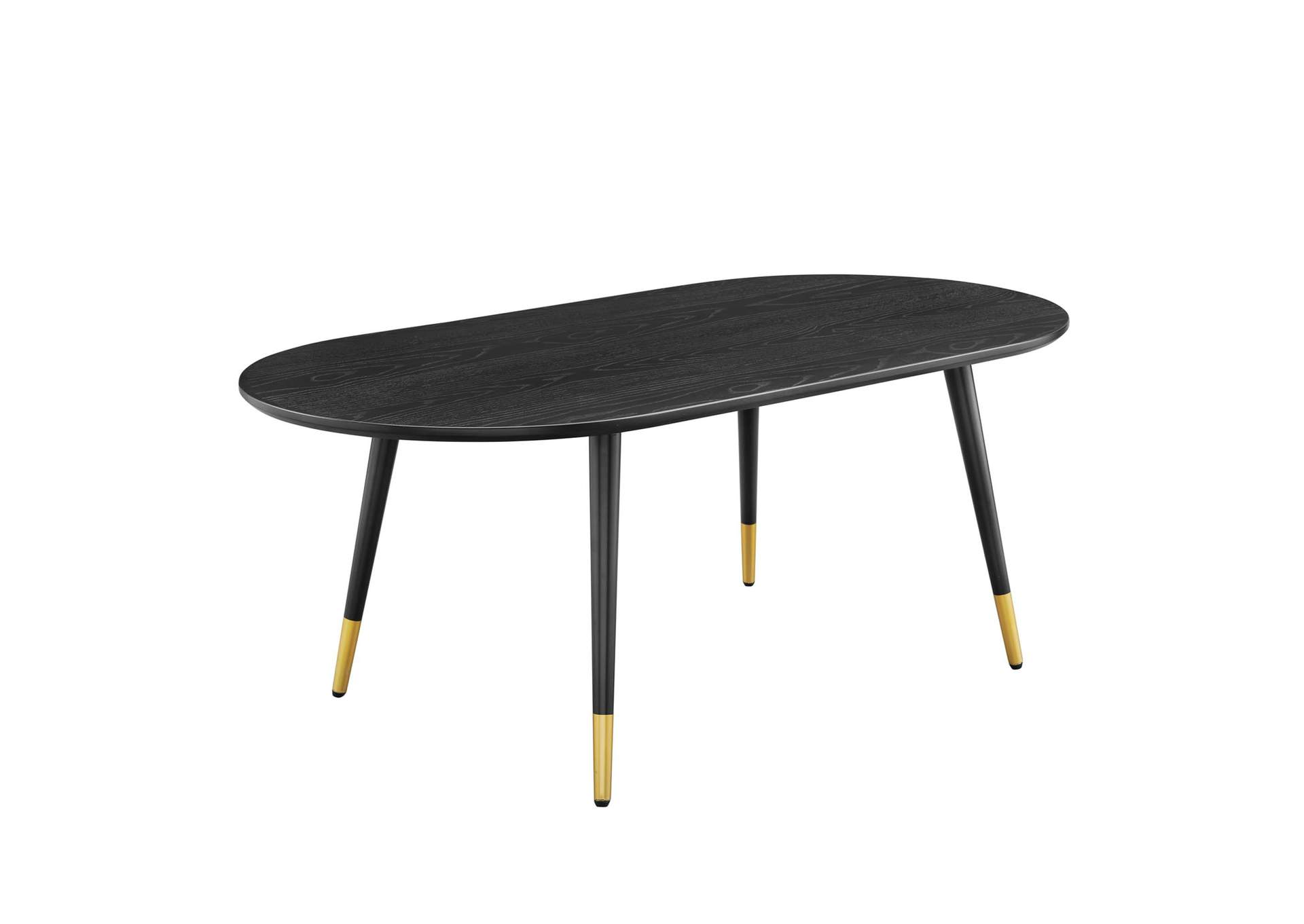 Black Vigor 47" Oval Coffee Table,Modway