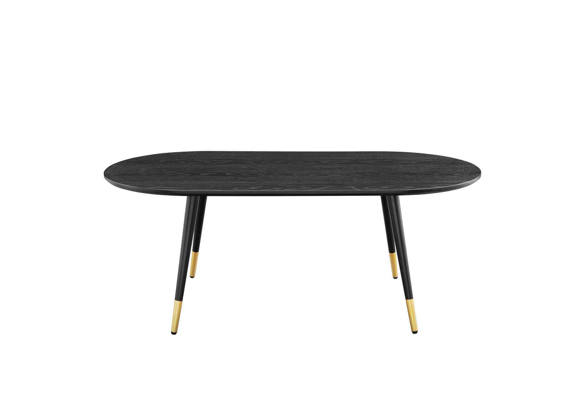 Black Vigor 47" Oval Coffee Table,Modway