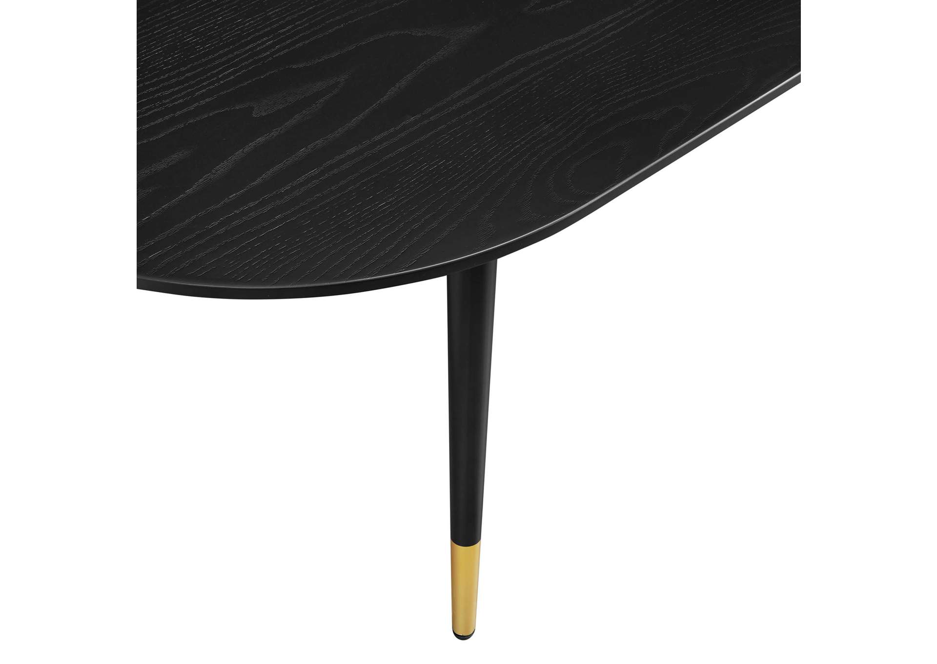 Black Vigor 47" Oval Coffee Table,Modway