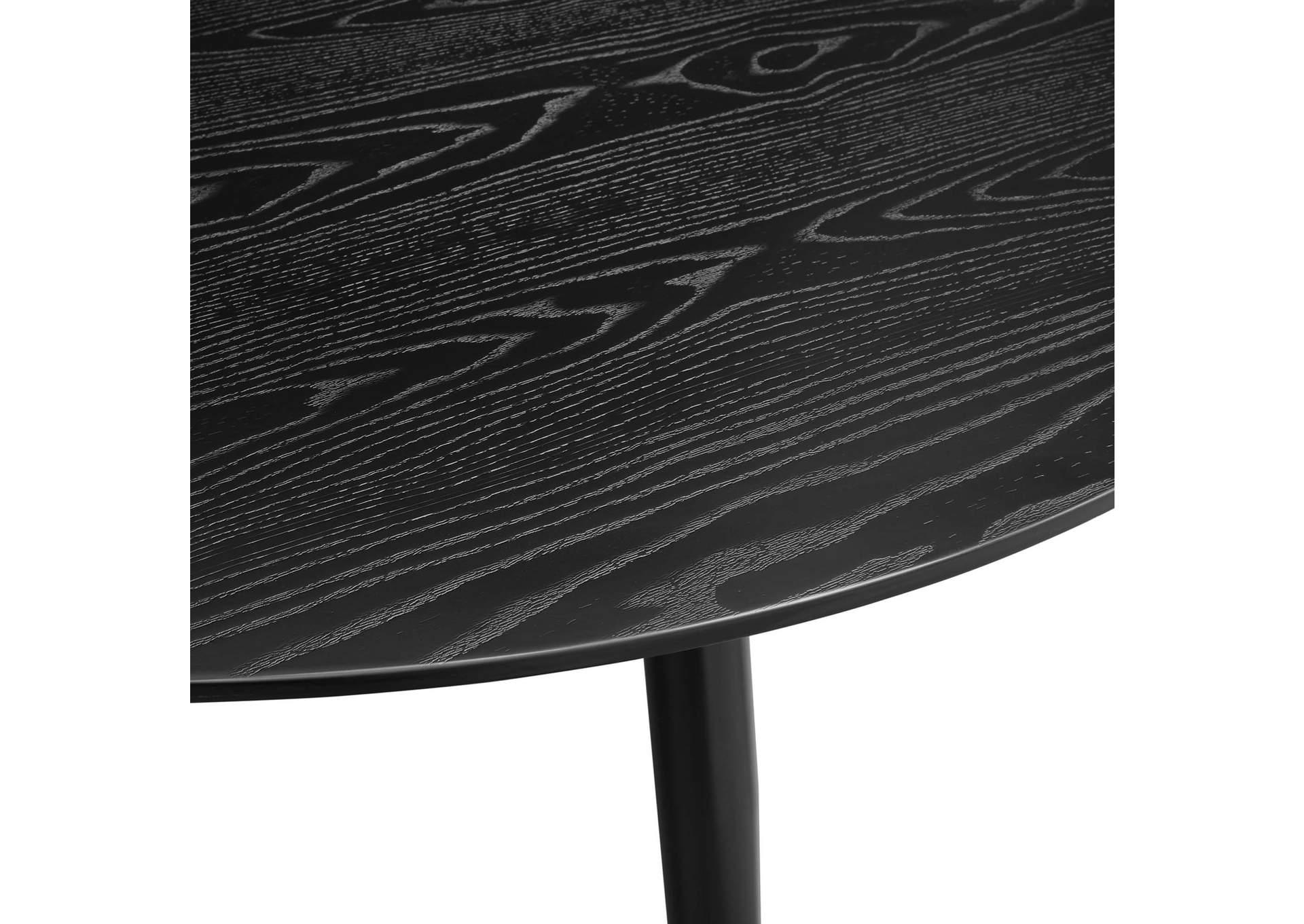 Black Vigor Round Dining Table,Modway