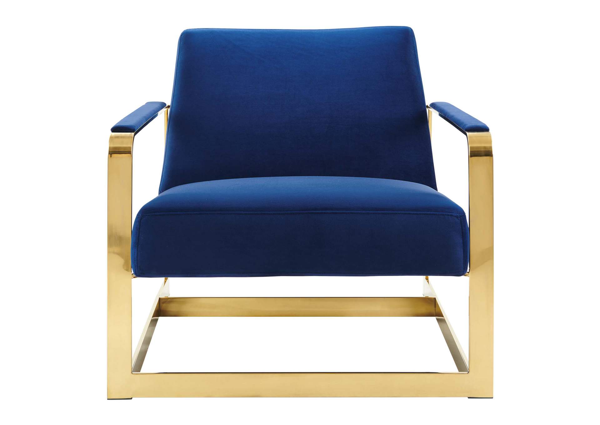Gold Navy Seg Performance Velvet Accent Chair,Modway