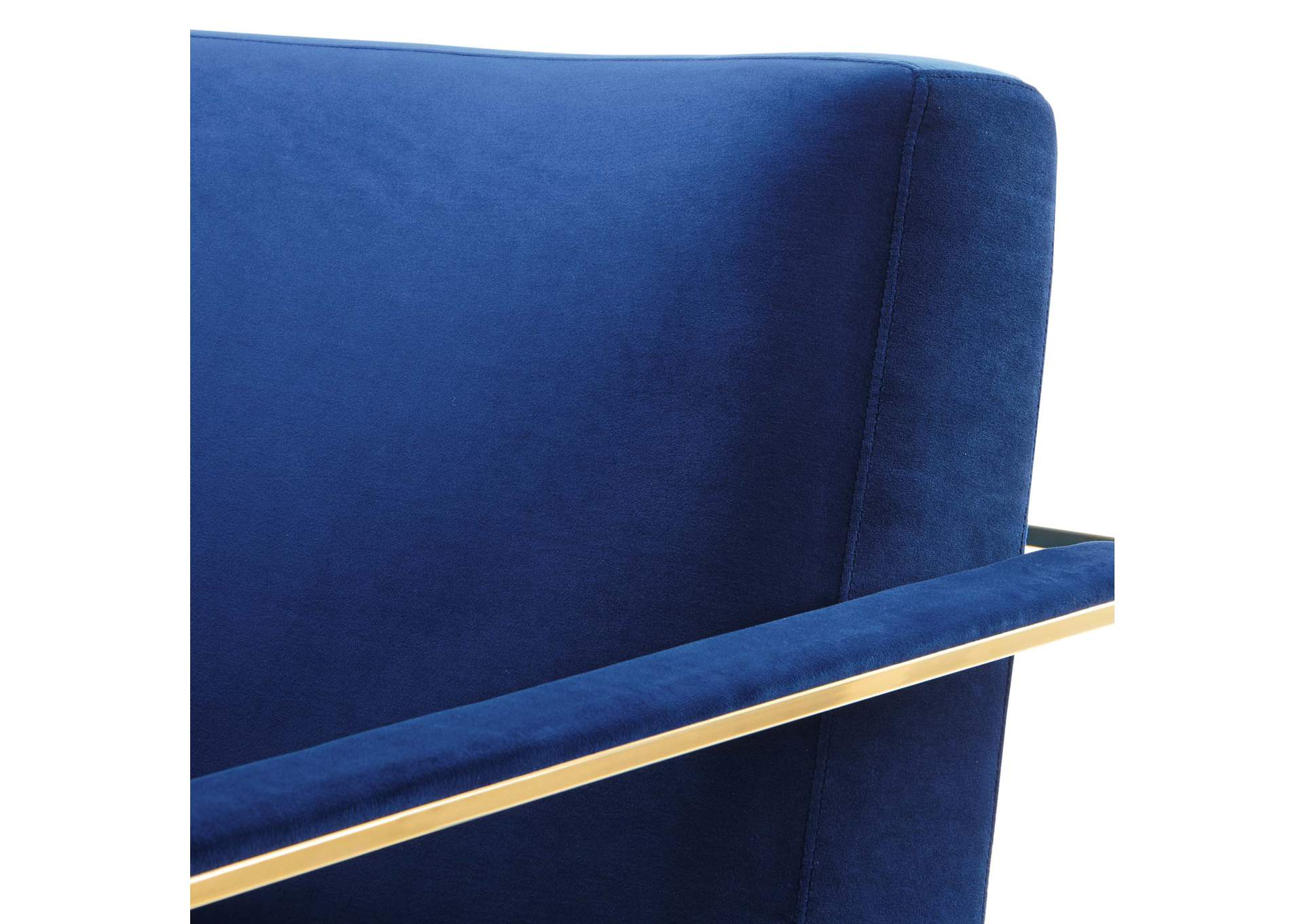 Gold Navy Seg Performance Velvet Accent Chair,Modway