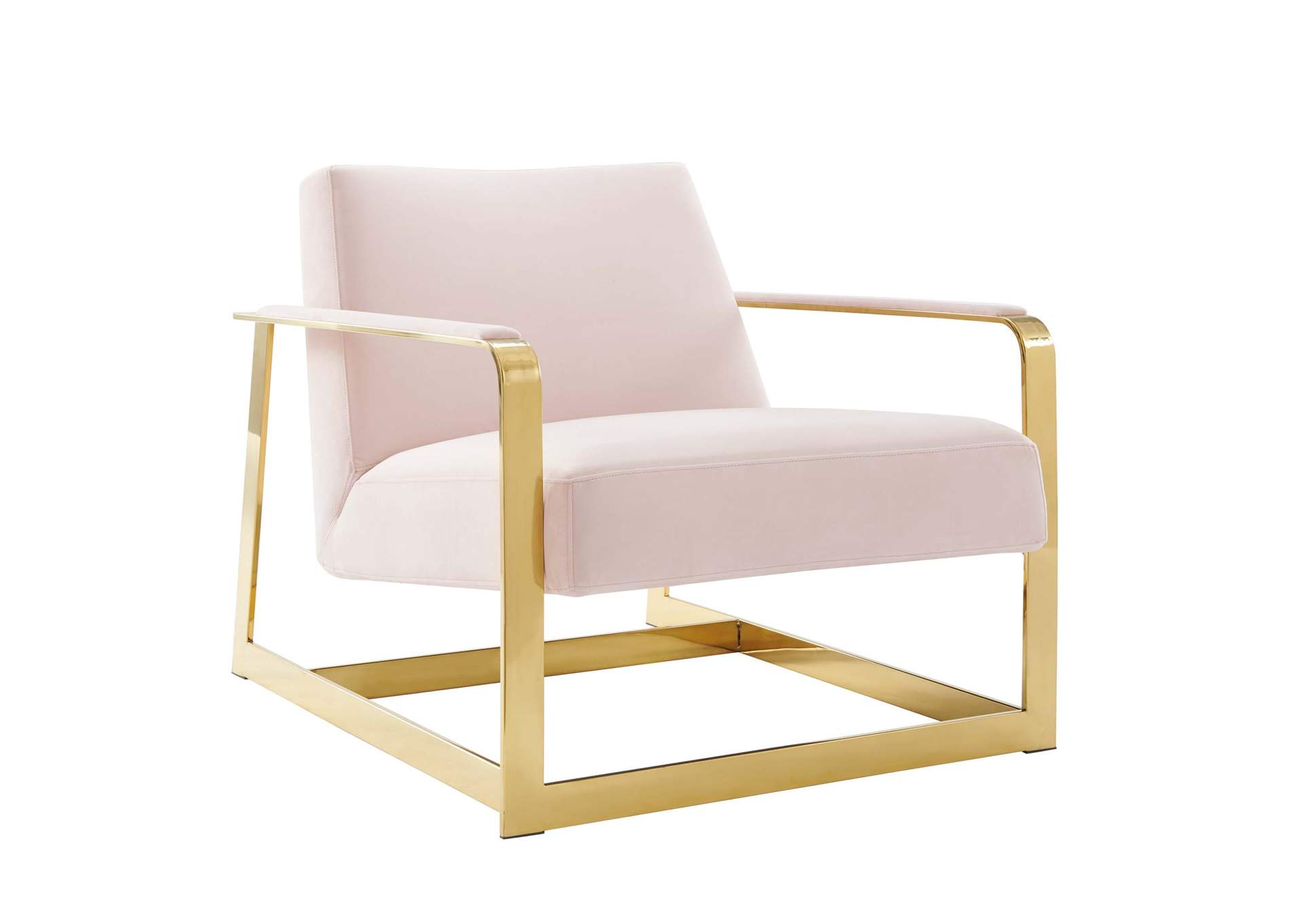 Gold Pink Seg Performance Velvet Accent Chair,Modway