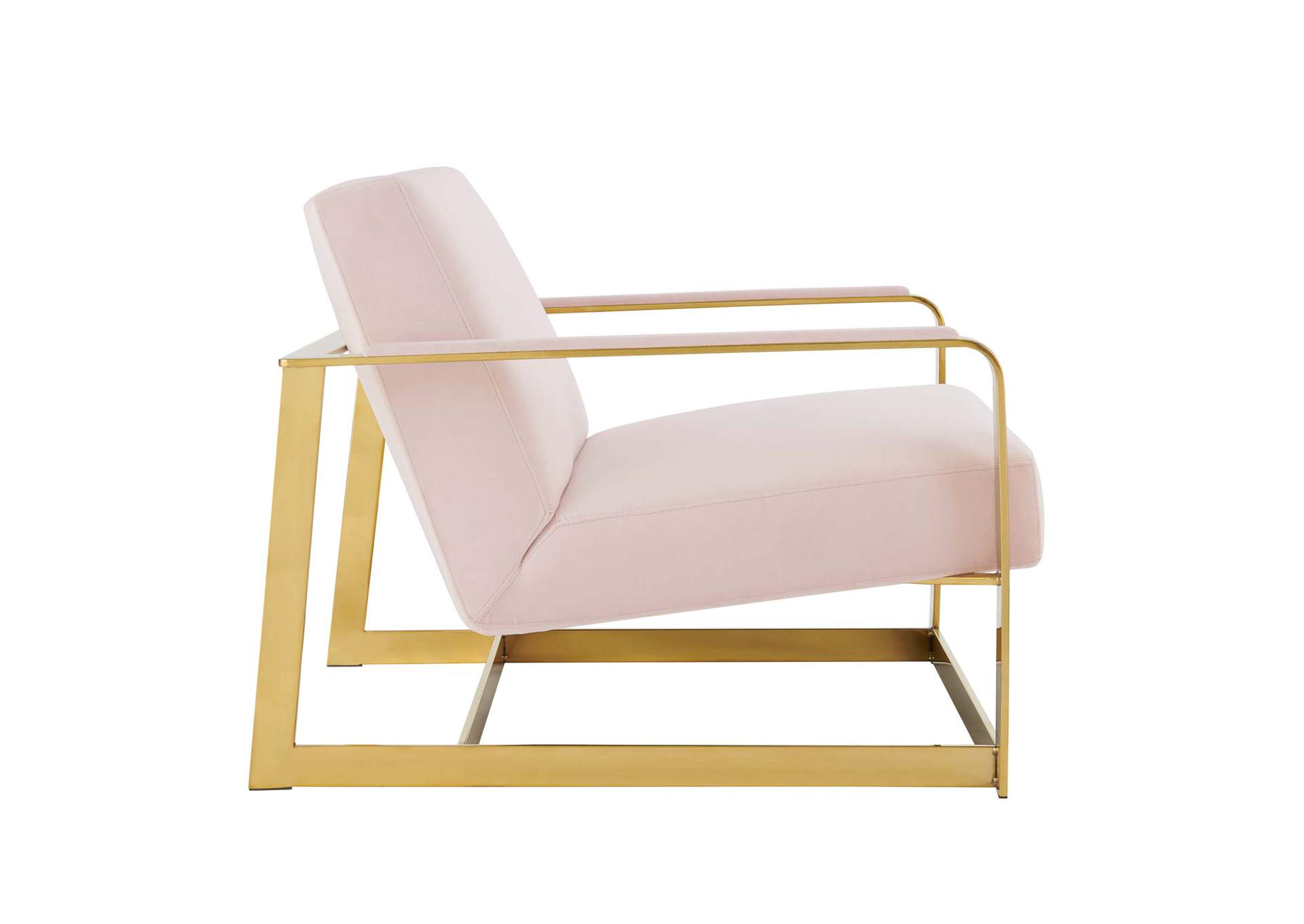 Gold Pink Seg Performance Velvet Accent Chair,Modway